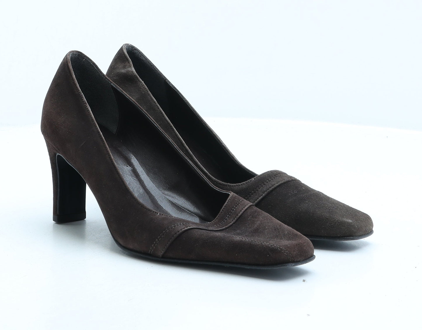 Preworn Womens Brown Suede Court Heel UK 5.5