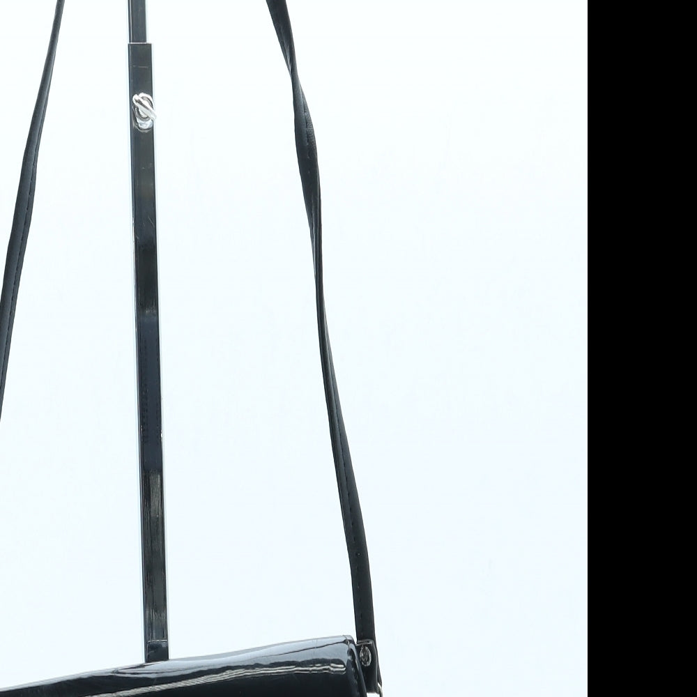 Preworn Womens Black Leather Crossbody Size Small