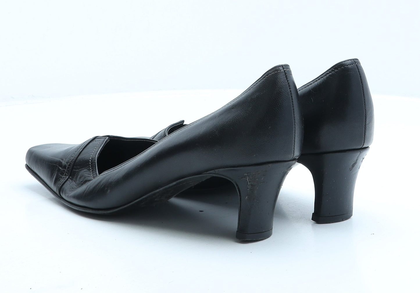 Preworn Womens Black Synthetic Court Heel UK 5