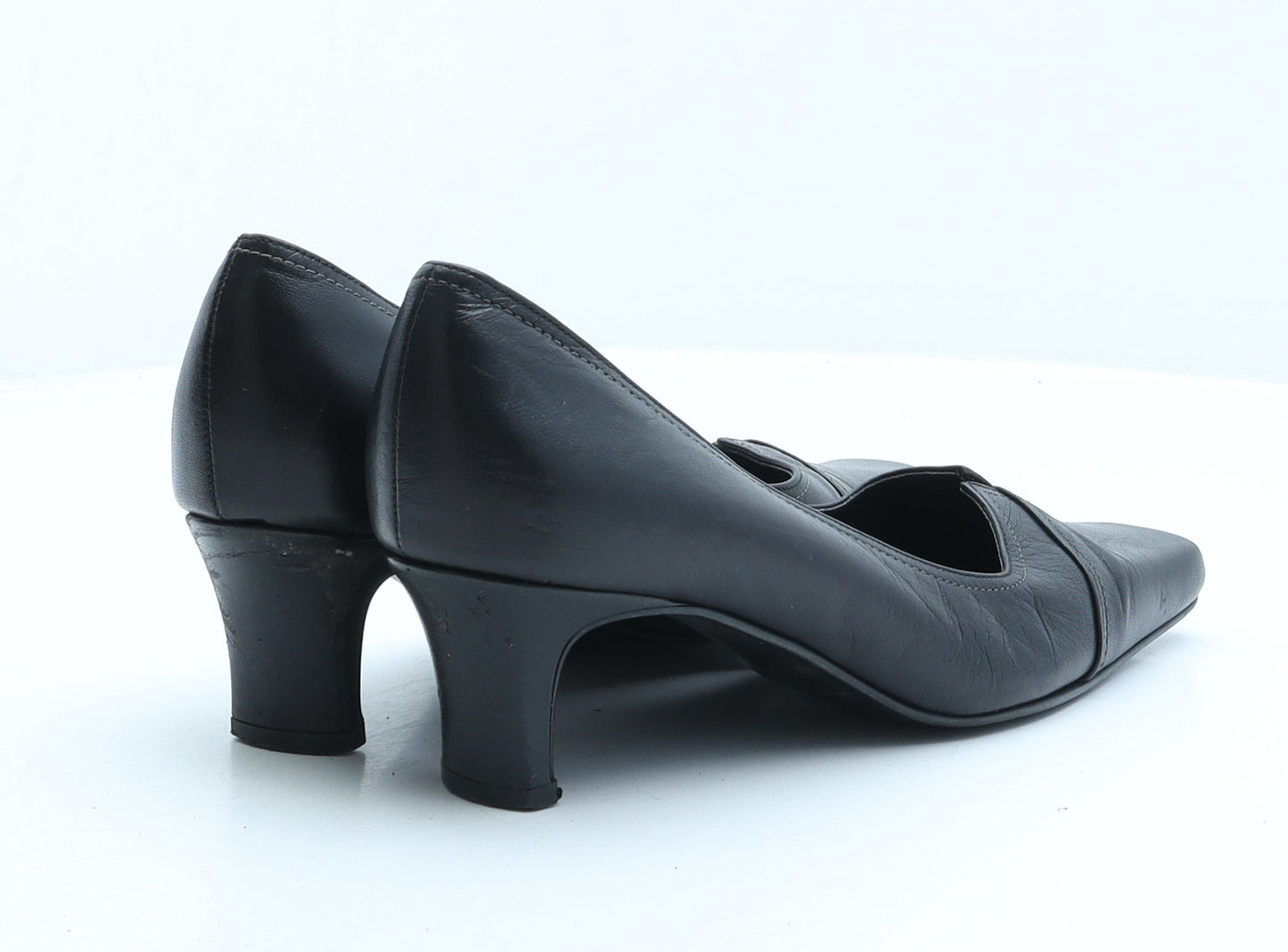 Preworn Womens Black Synthetic Court Heel UK 5