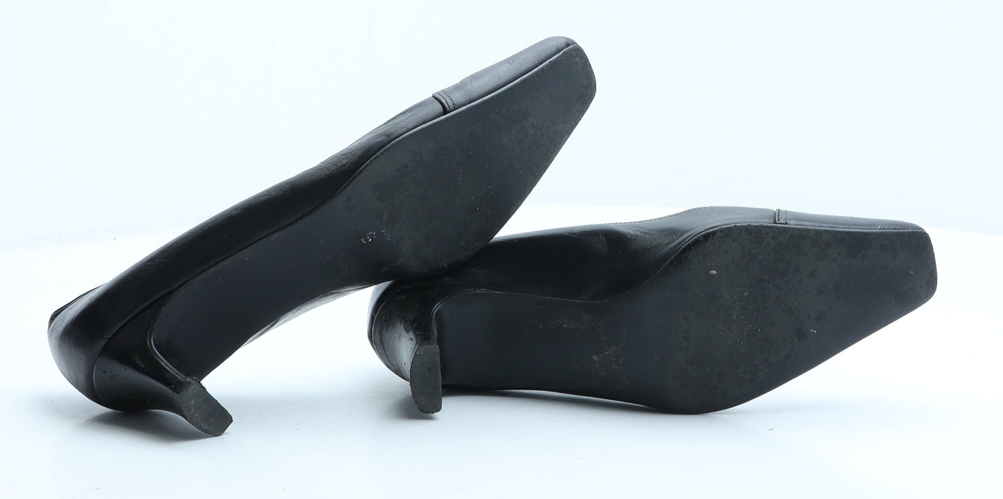 Preworn Womens Black Synthetic Court Heel UK 5