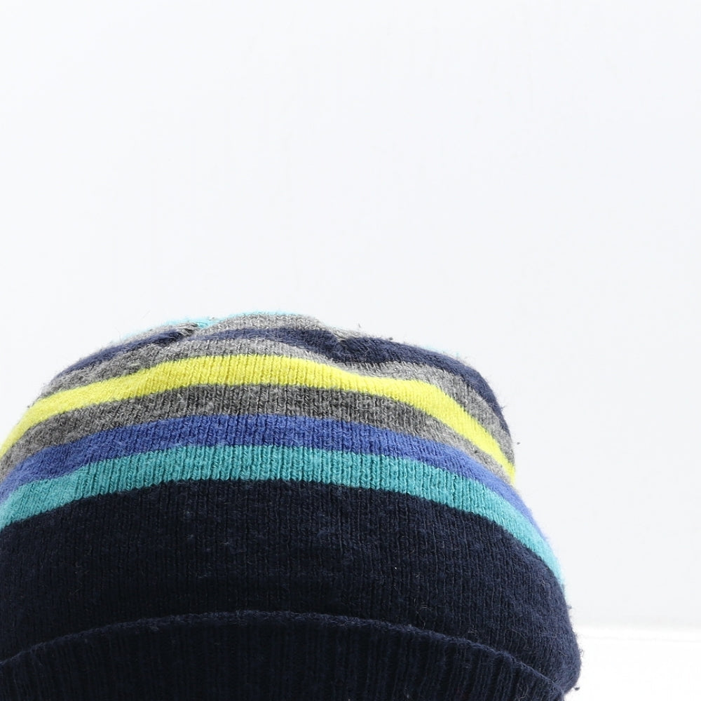 George Boys Multicoloured Striped Acrylic Beanie One Size