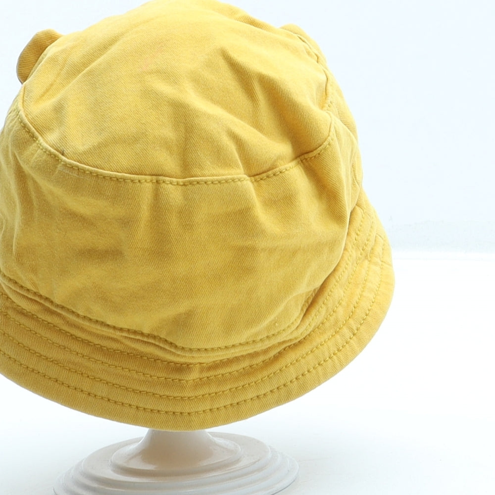 F&F Boys Yellow Cotton Bucket Hat Size XS - Tiger design