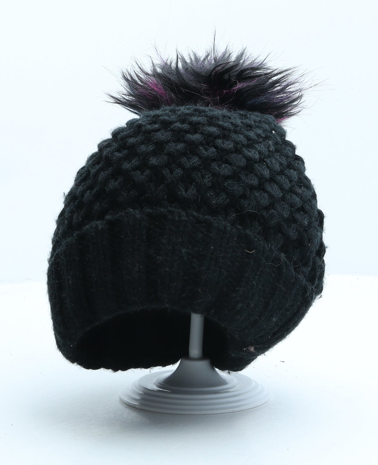Primark Womens Black Acrylic Beanie One Size