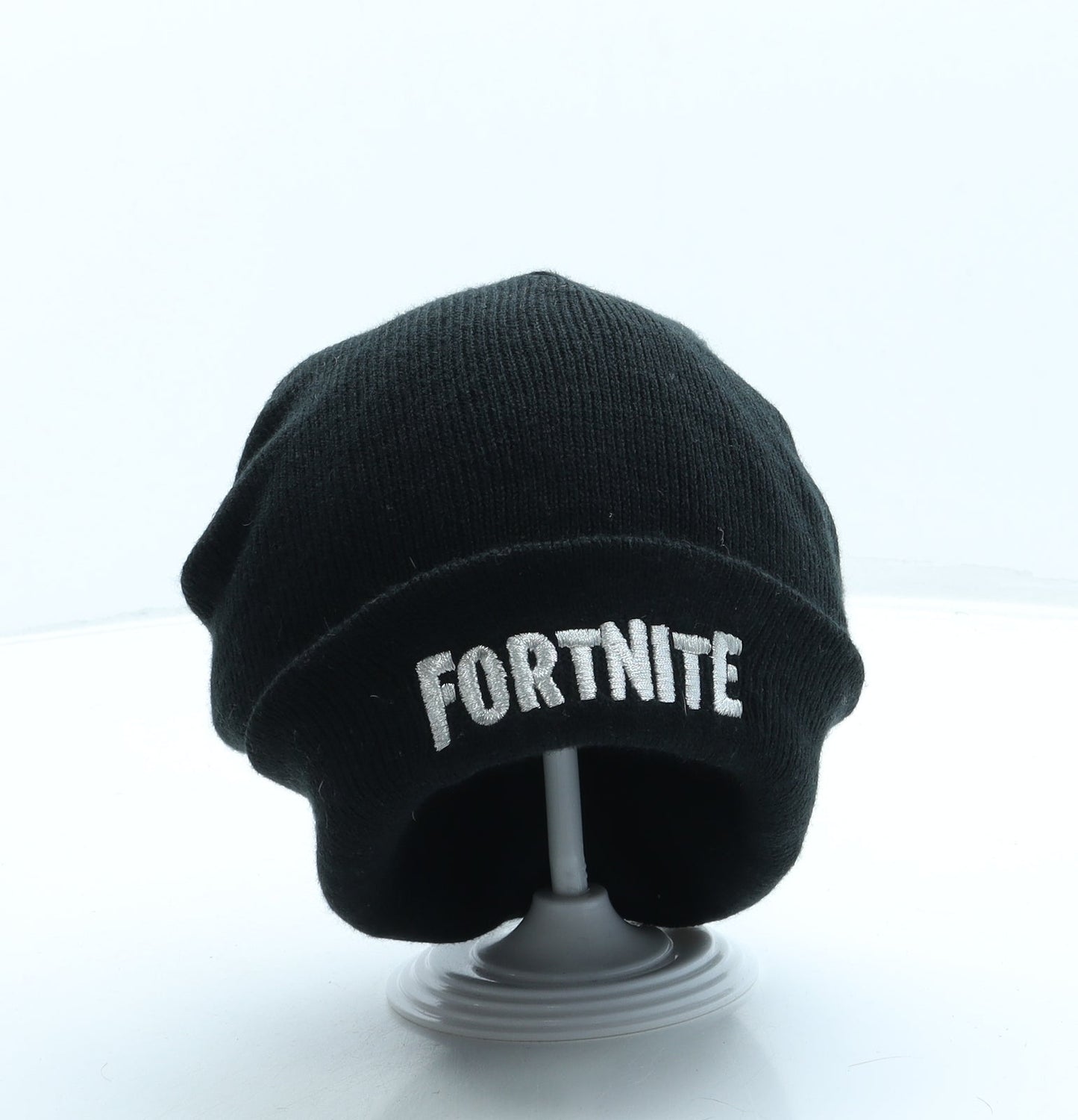 Primark Boys Black Acrylic Beanie One Size - Fortnite