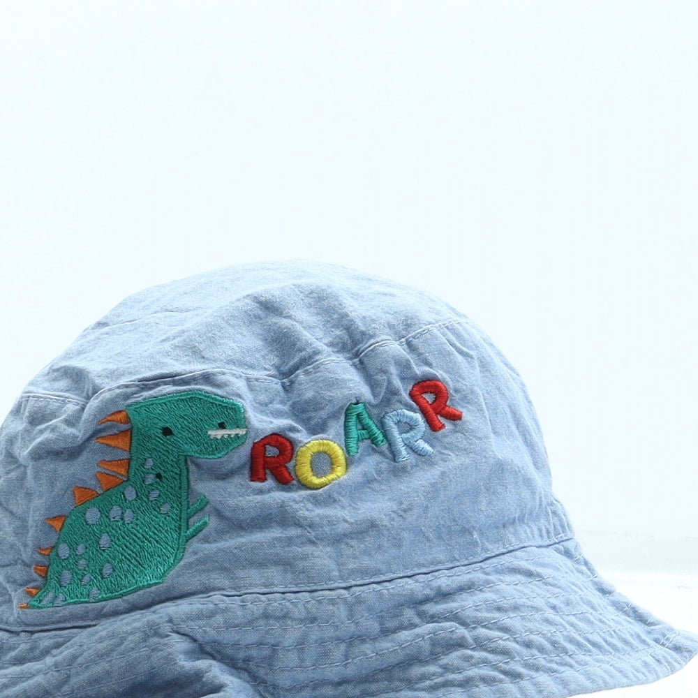 George Boys Blue Cotton Bucket Hat One Size - Dinosaur