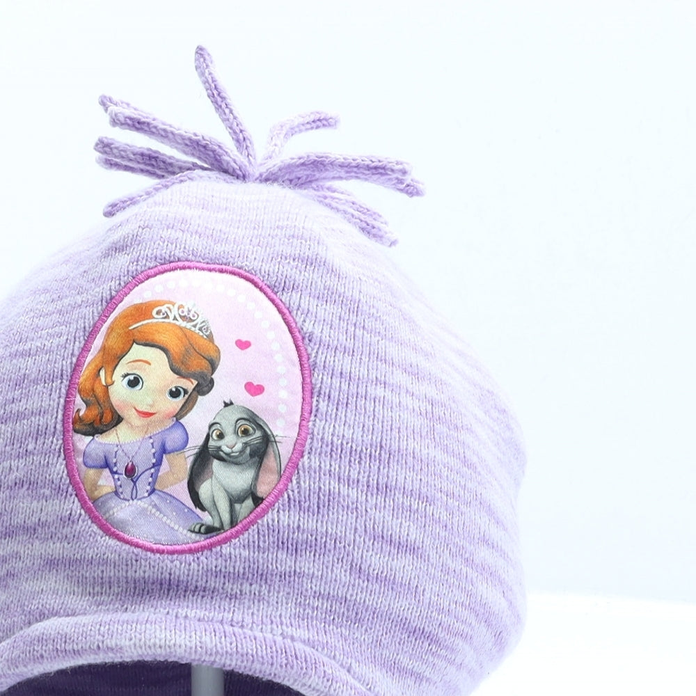 George Girls Purple Acrylic Bonnet One Size - Sofia The First