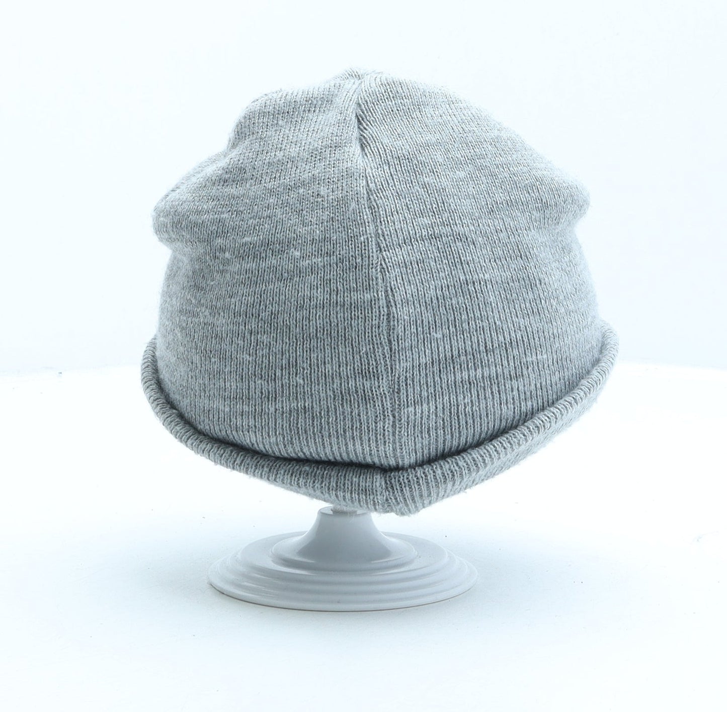 Primark Girls Grey Acrylic Beanie Size M - London