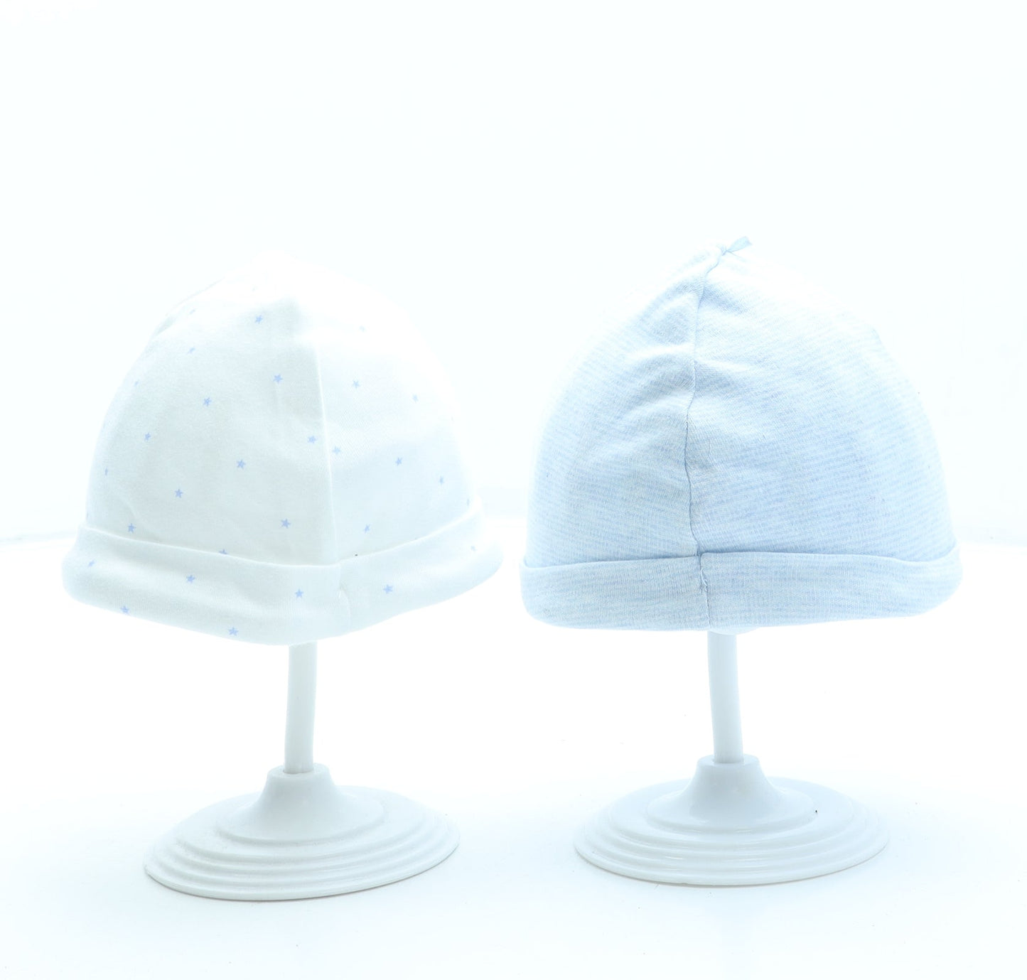 F&F Boys Blue Geometric Cotton Beanie One Size - Stars