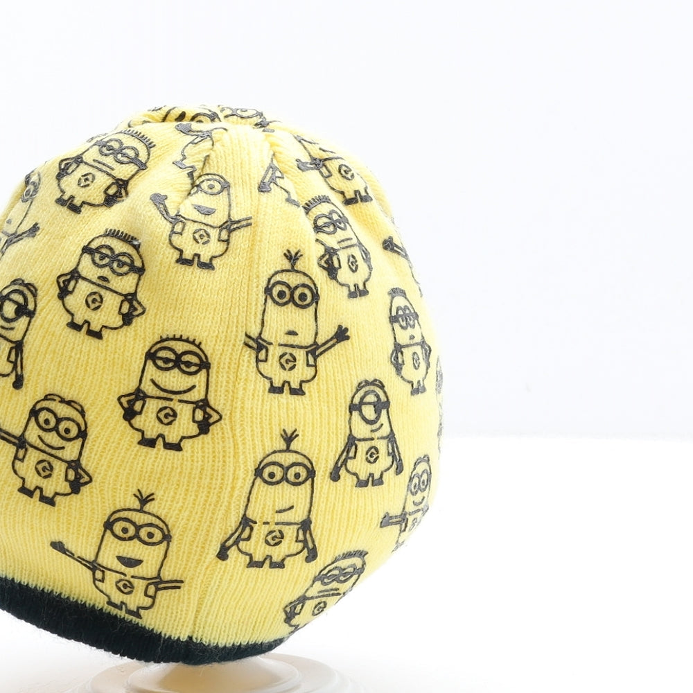 George Boys Yellow Acrylic Beanie Size S - Despicable Me 1 in a Minion