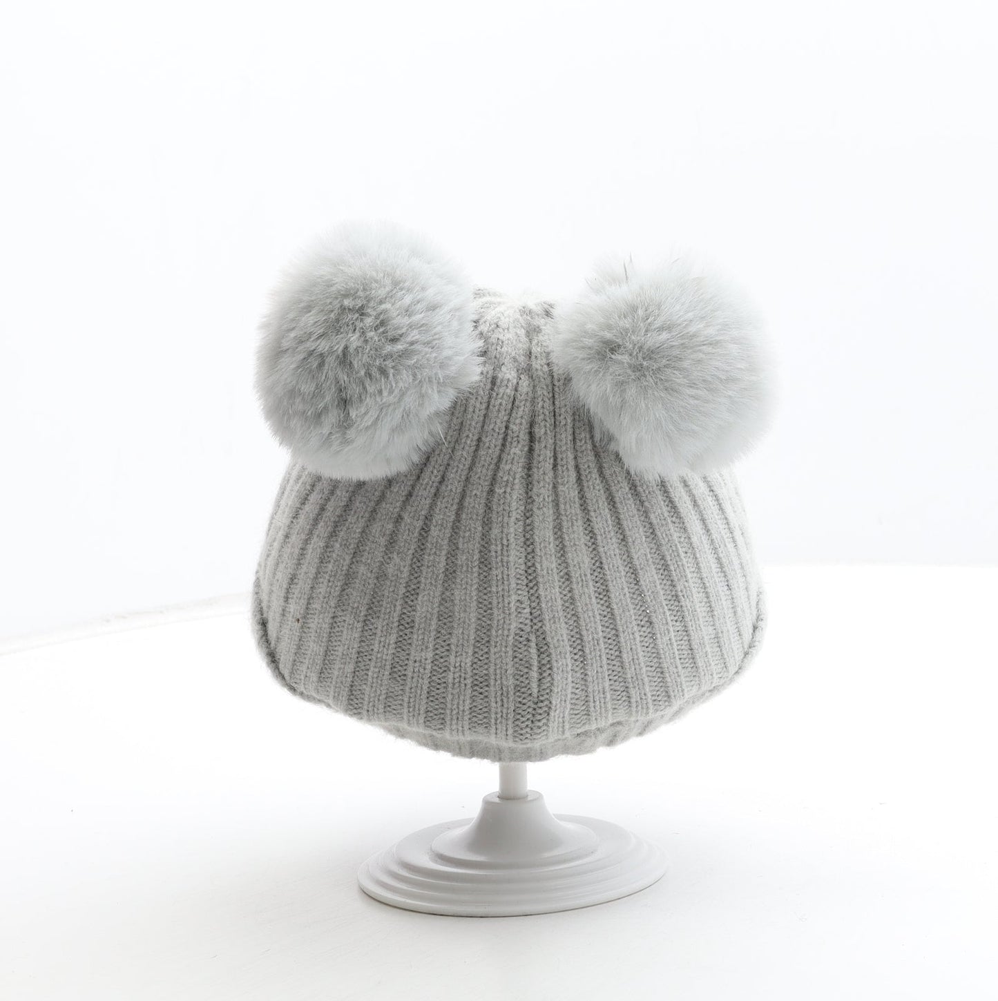 Primark Girls Grey Polyester Bobble Hat Size S