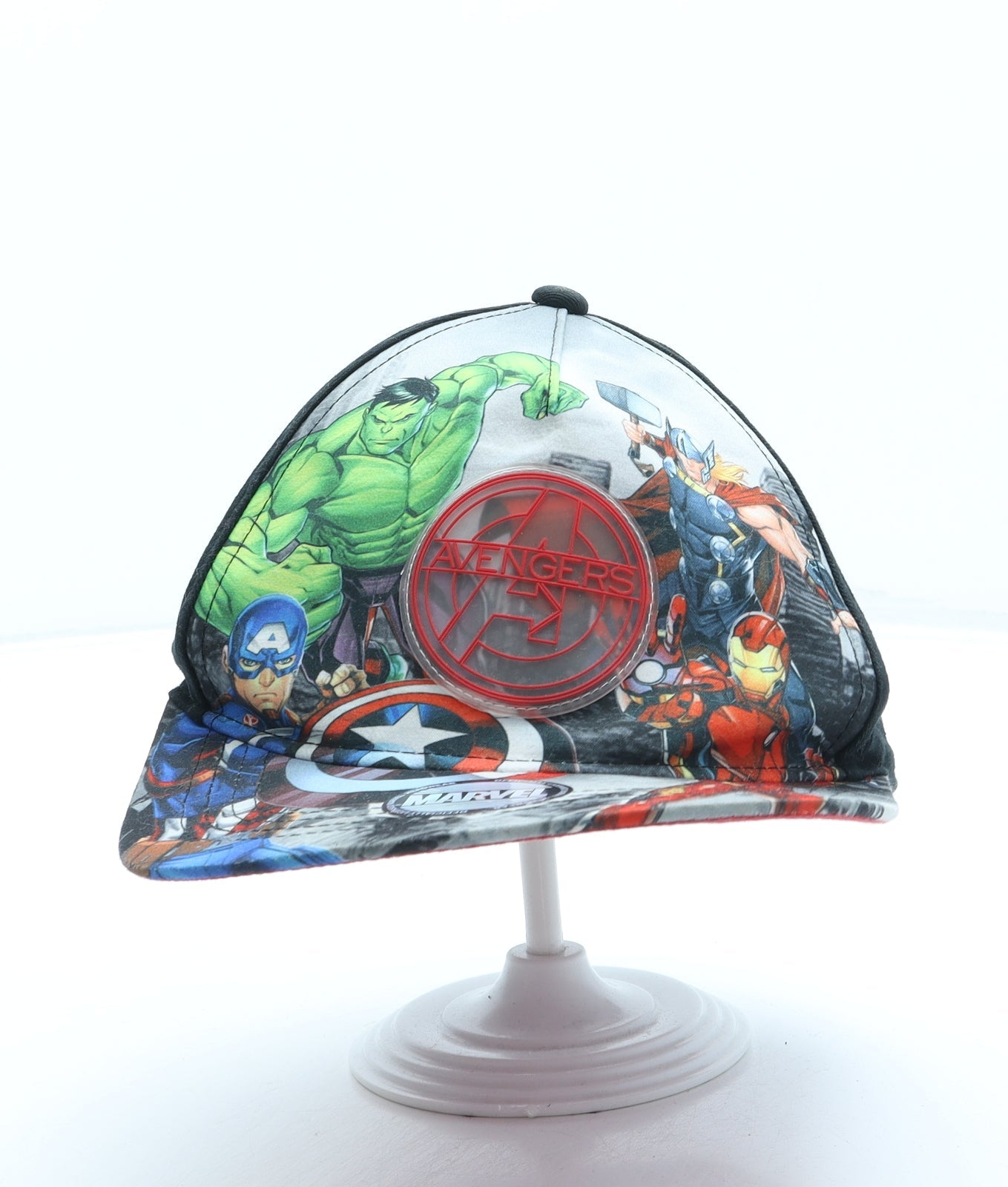 George Boys Black Geometric Cotton Snapback One Size - Avengers