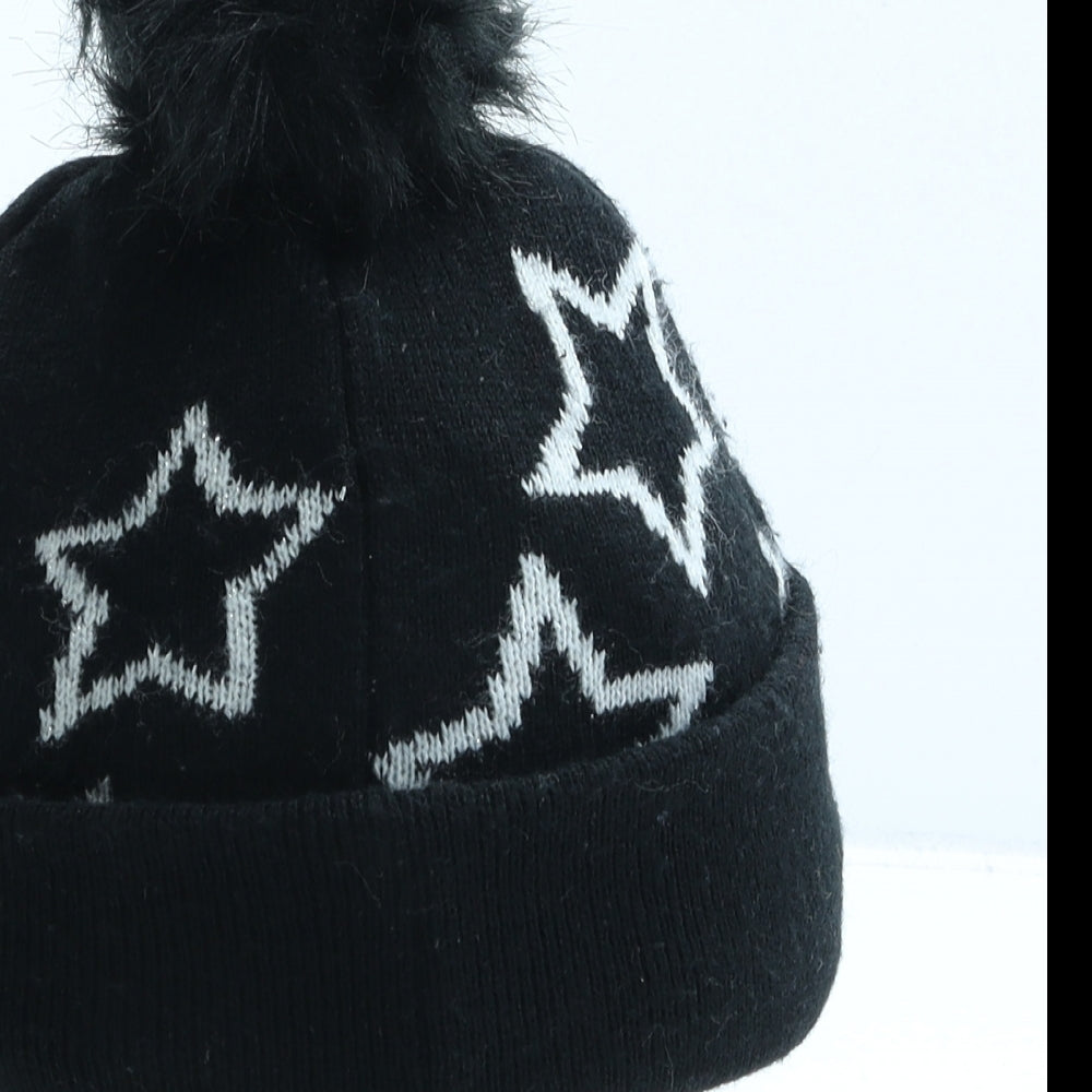 George Boys Black Geometric Acrylic Bobble Hat One Size - Star Wars