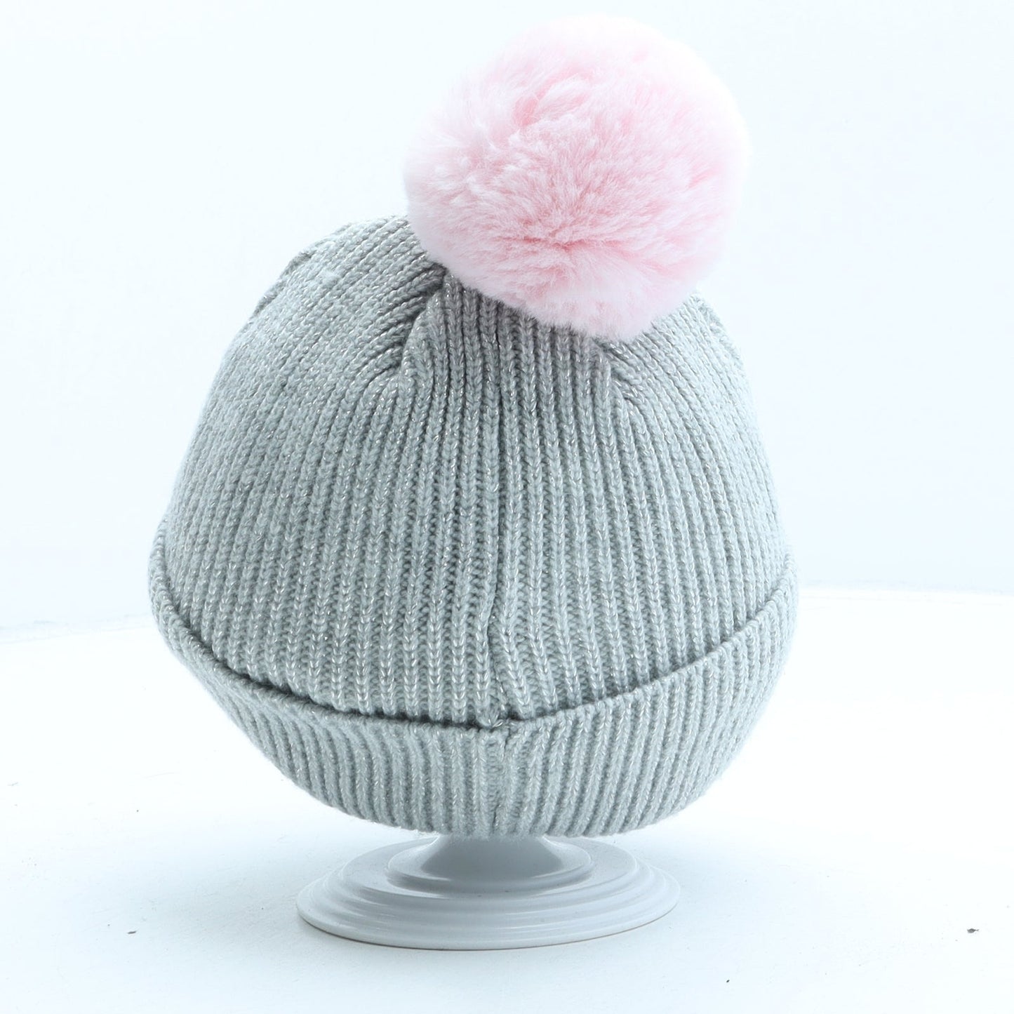 Primark Girls Grey Acrylic Bobble Hat Size S - LOL Surprise
