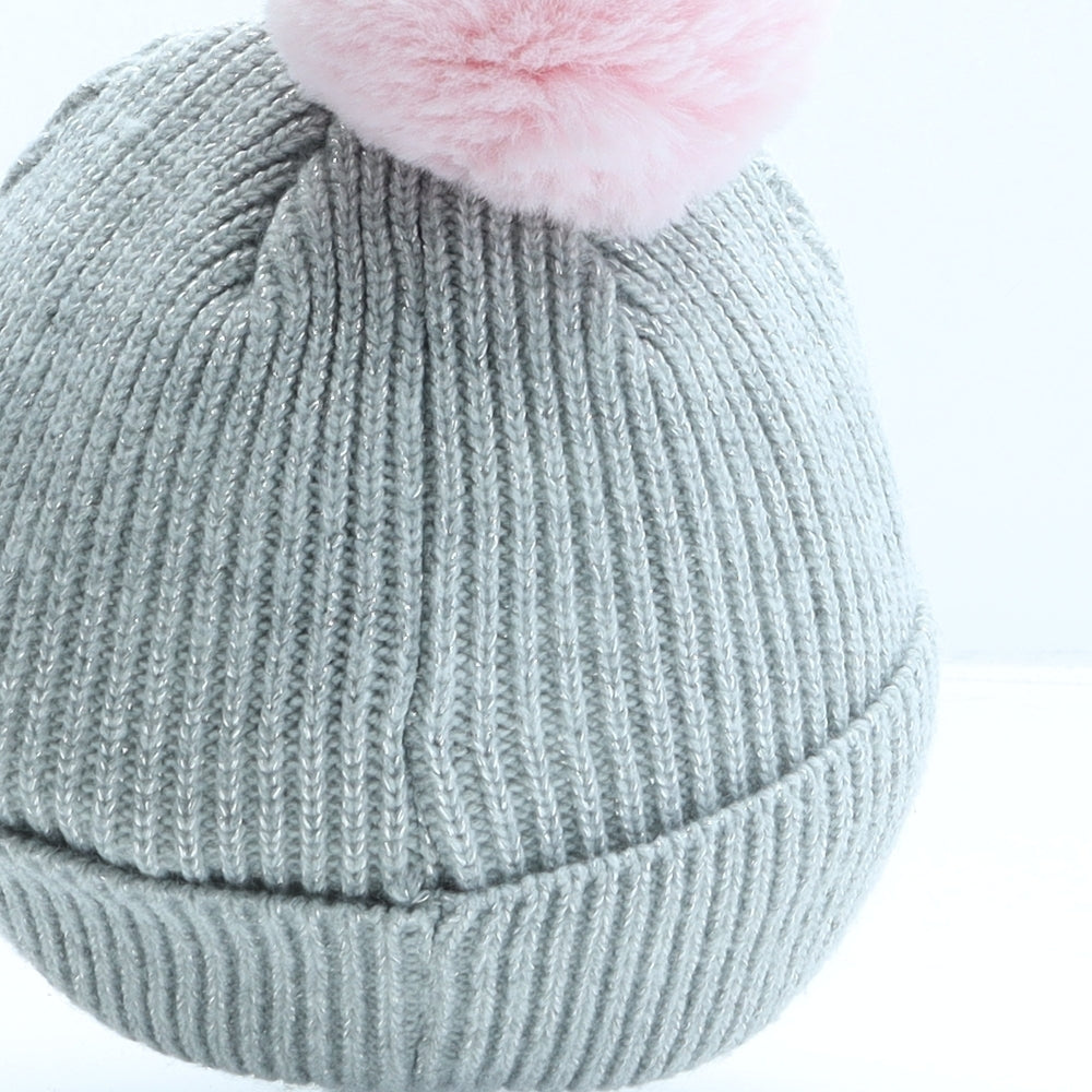 Primark Girls Grey Acrylic Bobble Hat Size S - LOL Surprise