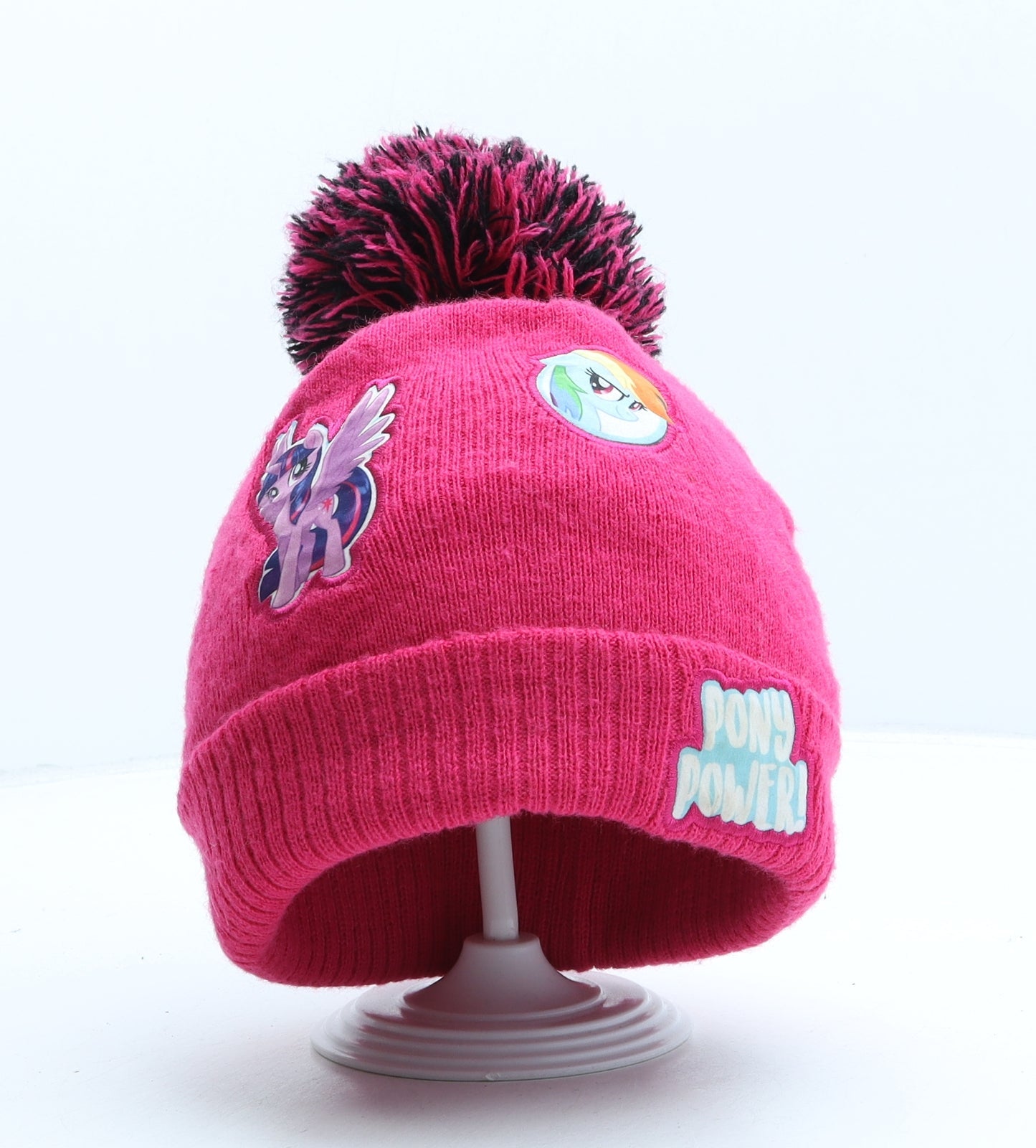 George Girls Pink Acrylic Bobble Hat One Size - My Little Pony
