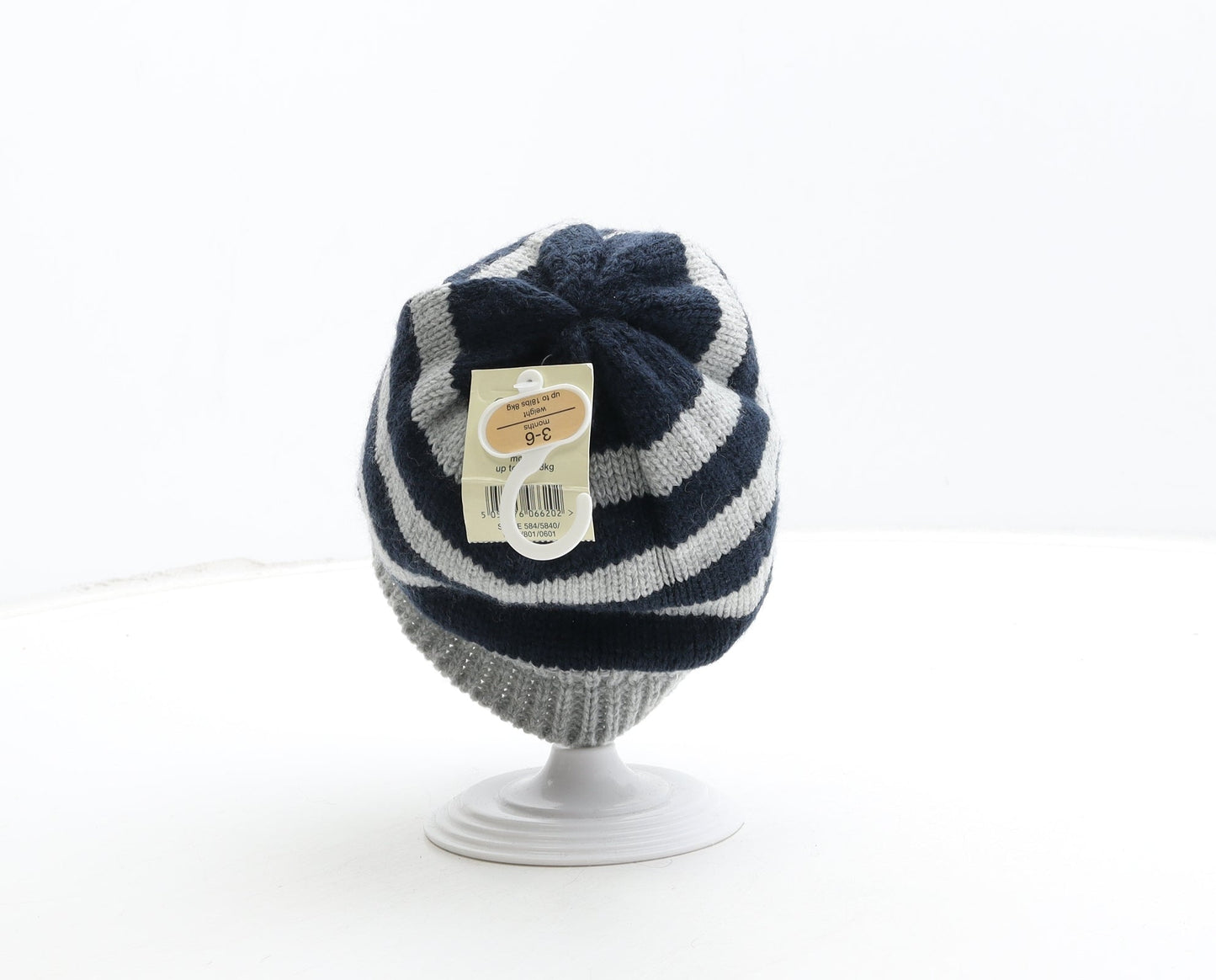 George Boys Multicoloured Striped Acrylic Beanie Size S