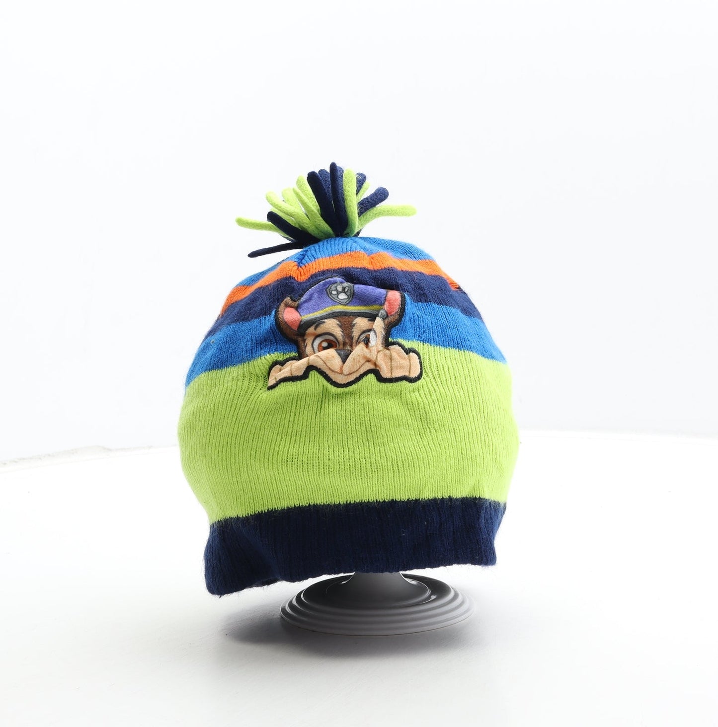 George Boys Blue Colourblock Acrylic Bobble Hat Size S - Paw Patrol