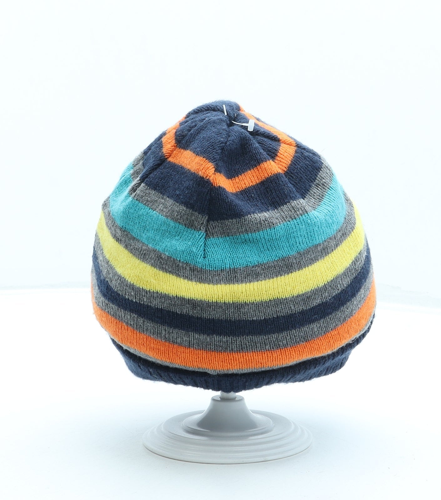 George Boys Multicoloured Striped Acrylic Beanie One Size