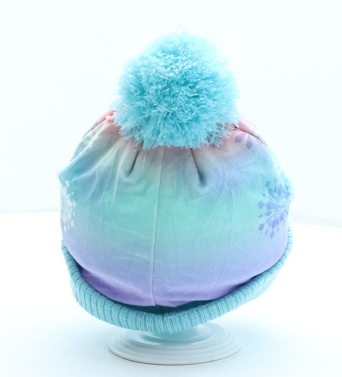 George Girls Blue Polyester Bobble Hat One Size - Frozen