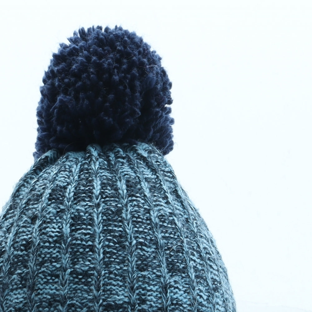 George Boys Blue Acrylic Bobble Hat One Size - Pom Pom
