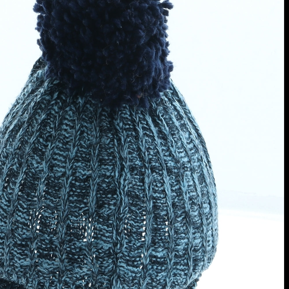 George Boys Blue Acrylic Bobble Hat One Size - Pom Pom