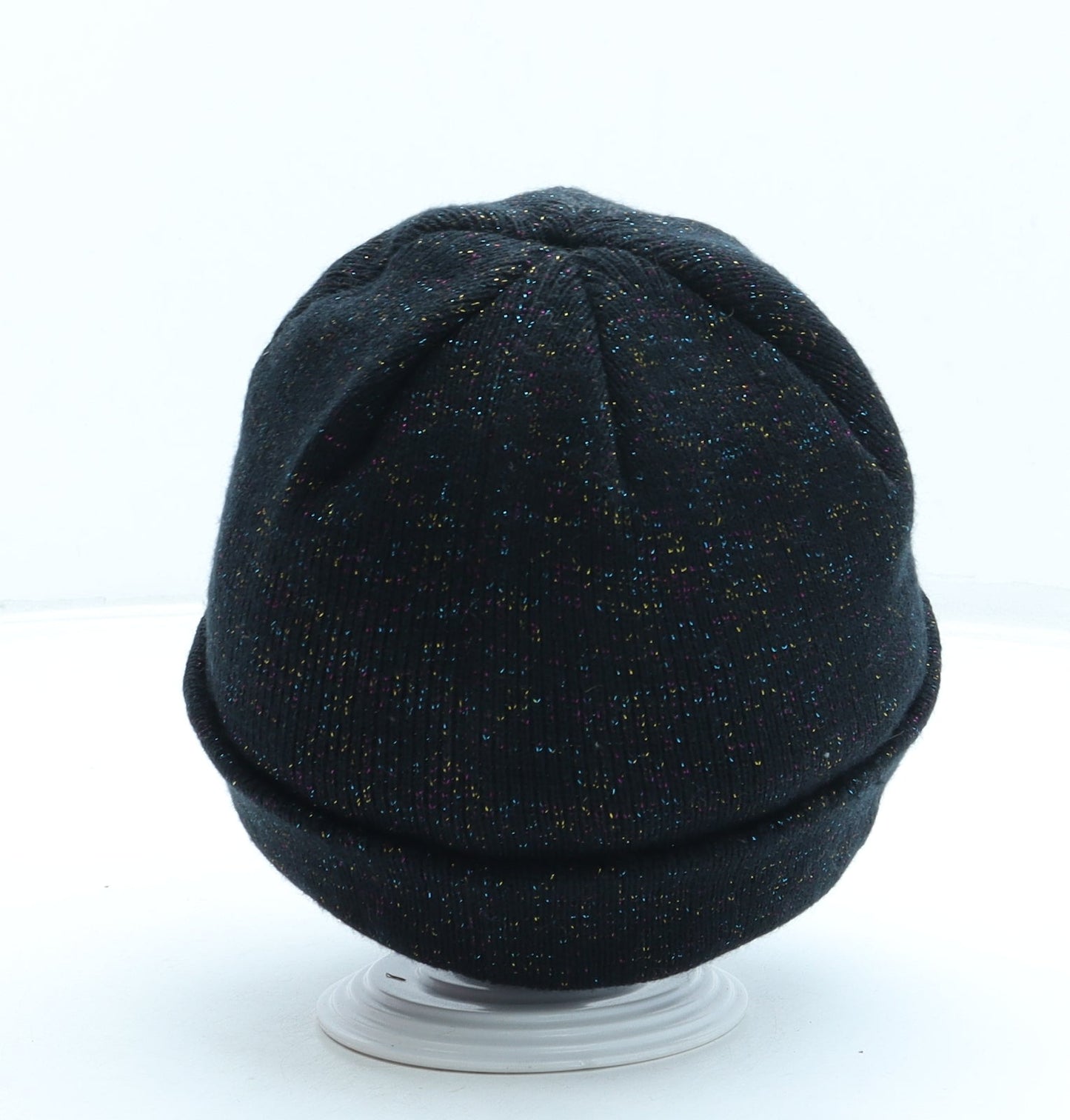George Girls Black Acrylic Beanie One Size