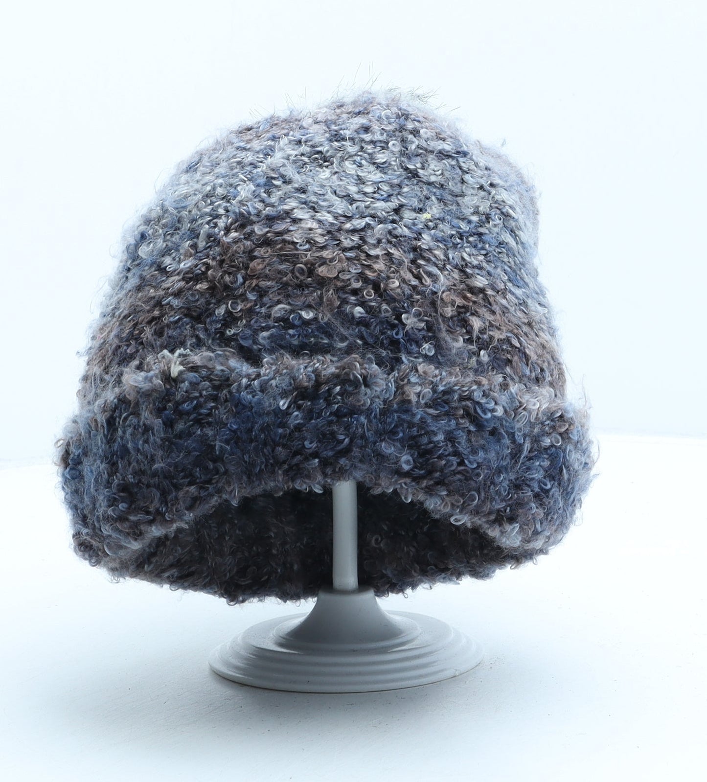 Preworn Womens Blue Acrylic Bobble Hat One Size