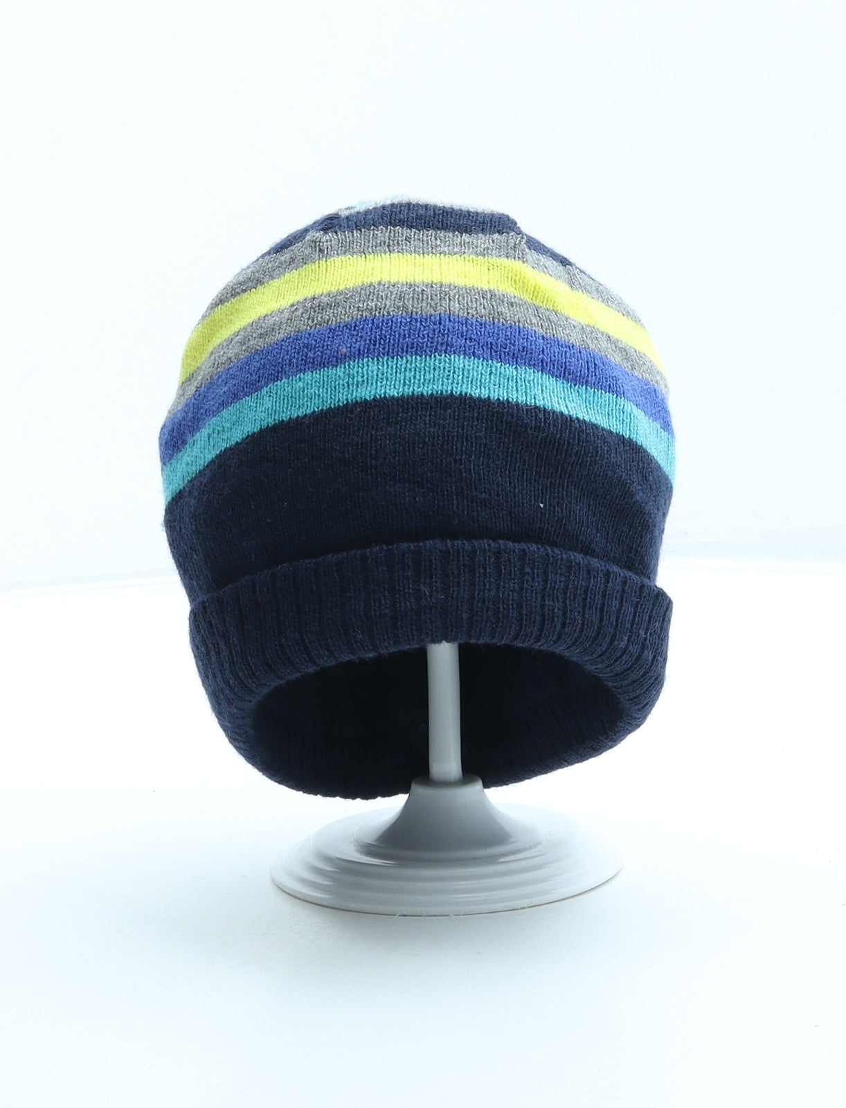 George Boys Multicoloured Striped Acrylic Beanie One Size