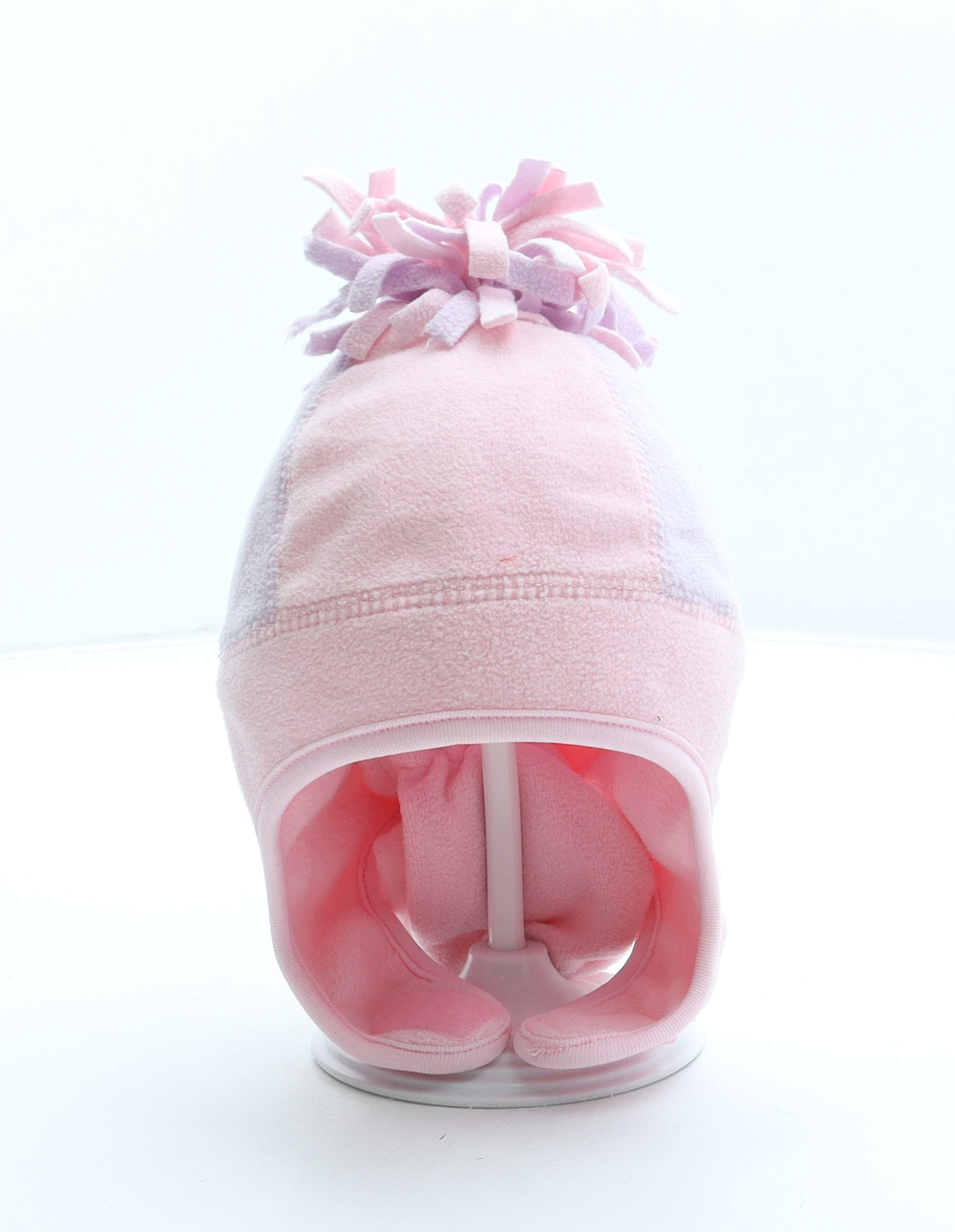 Primark Girls Pink Polyester Bonnet One Size - Baby Pom Pom