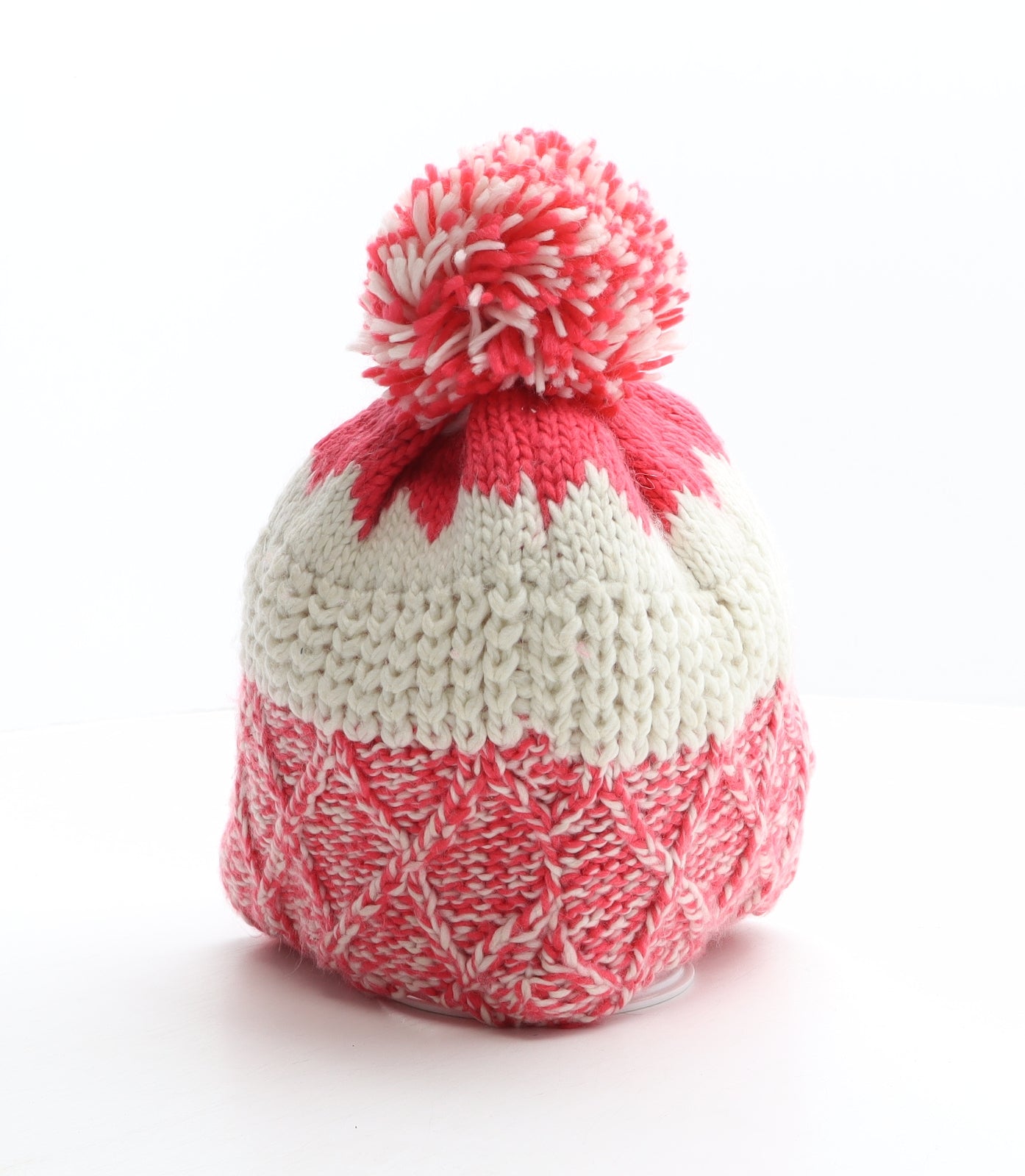 George Girls Pink Geometric Acrylic Bonnet One Size
