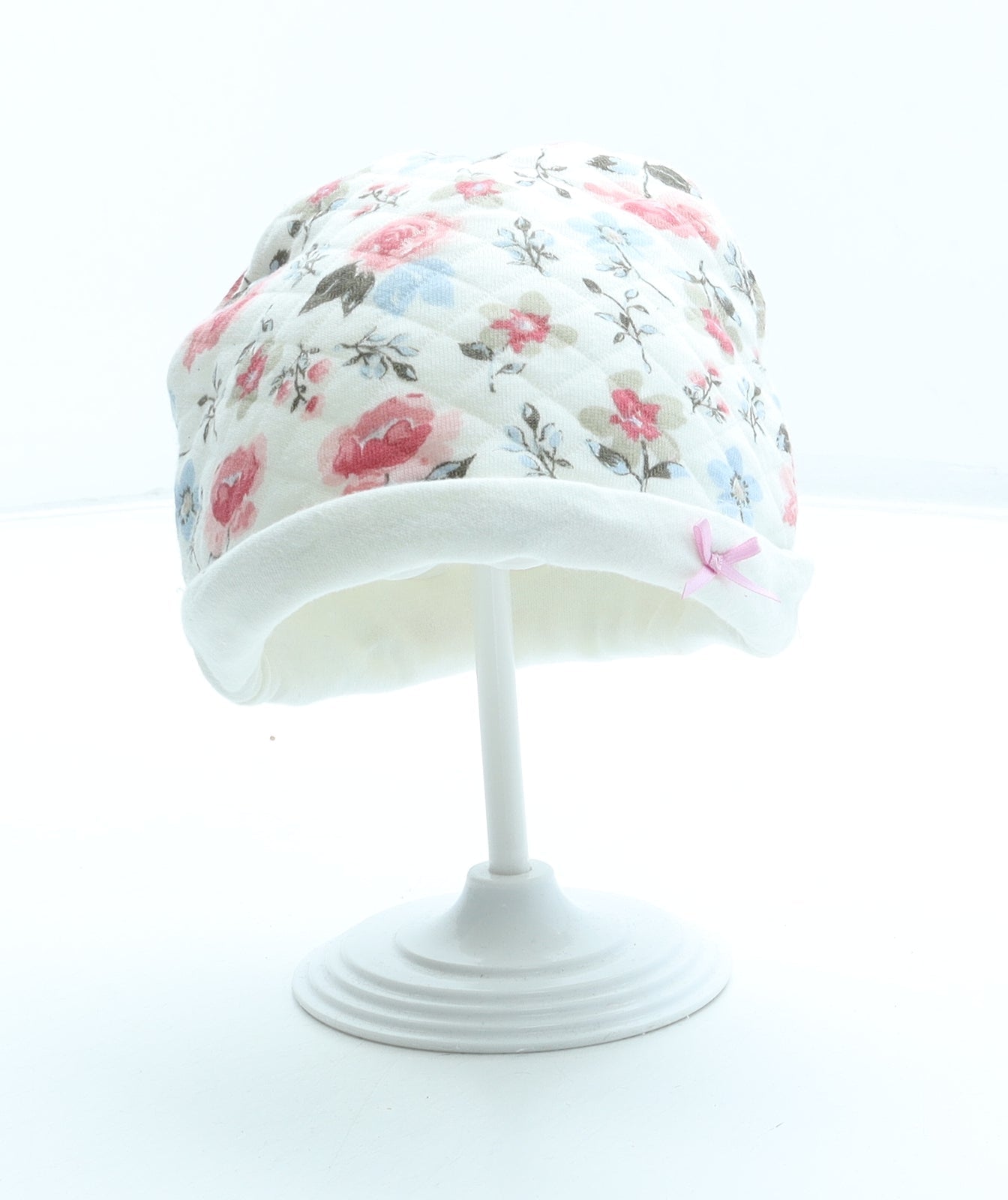 Preworn Girls Multicoloured Floral 100% Cotton Beanie Size S