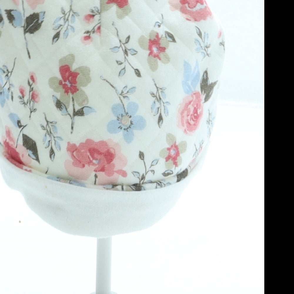 Preworn Girls Multicoloured Floral 100% Cotton Beanie Size S