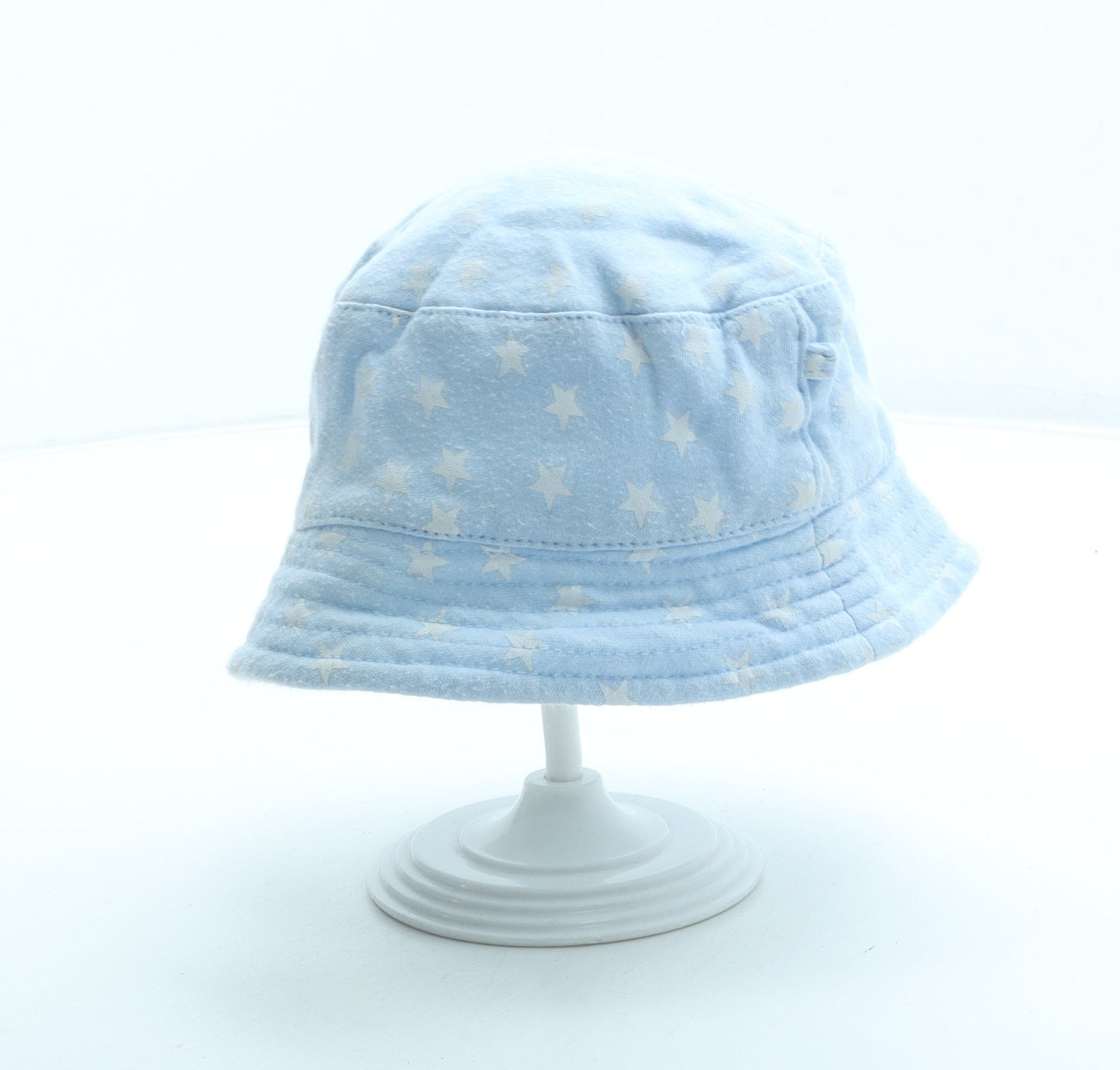 George Boys Blue Geometric 100% Cotton Bucket Hat Size S - Stars My Little Bear