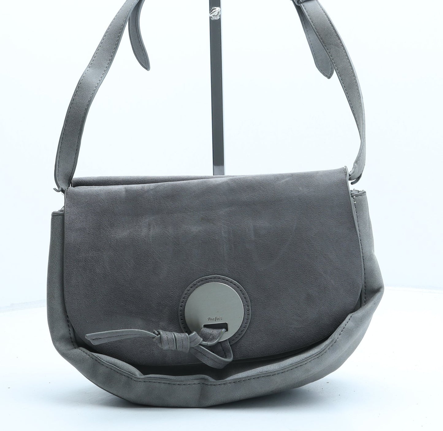 Parfois Womens Grey Polyurethane Crossbody Size Small