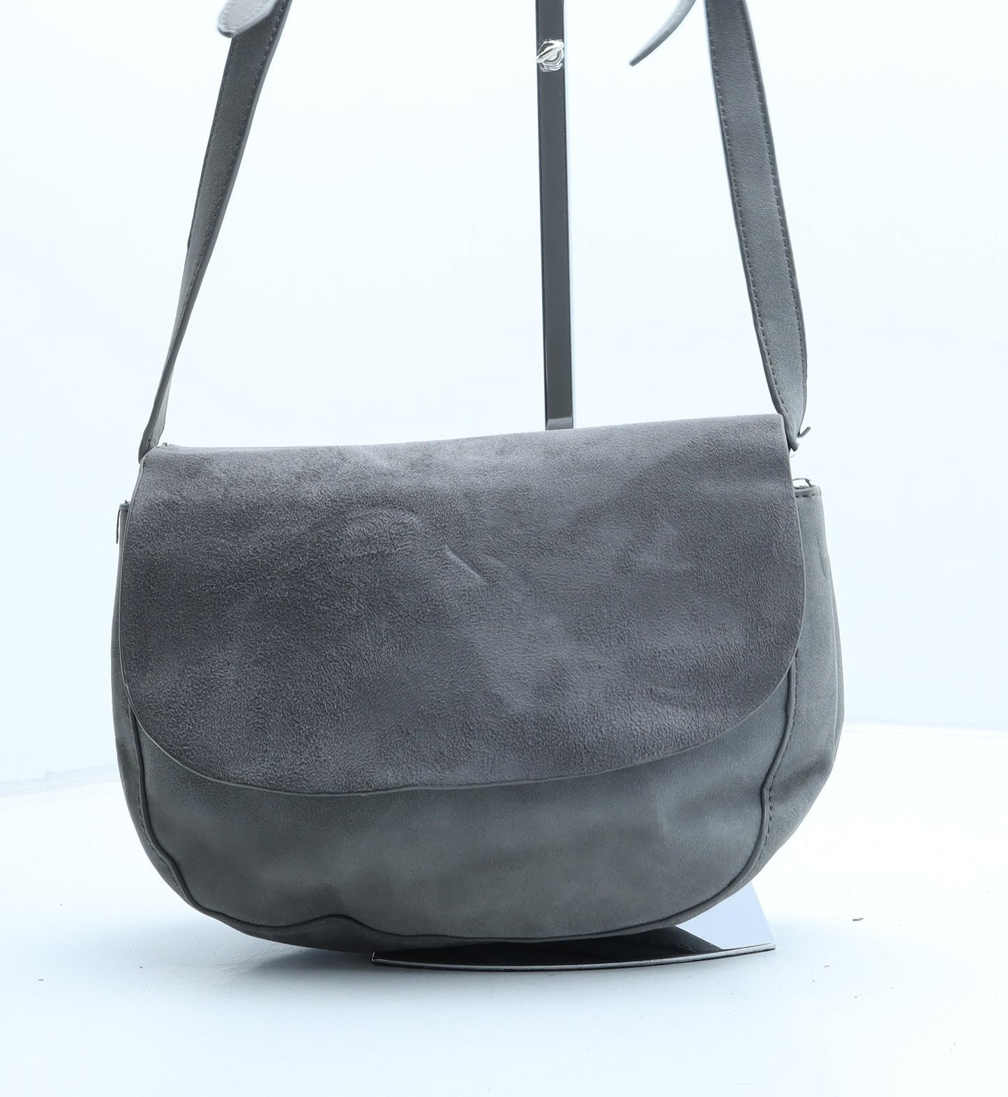 Parfois Womens Grey Polyurethane Crossbody Size Small
