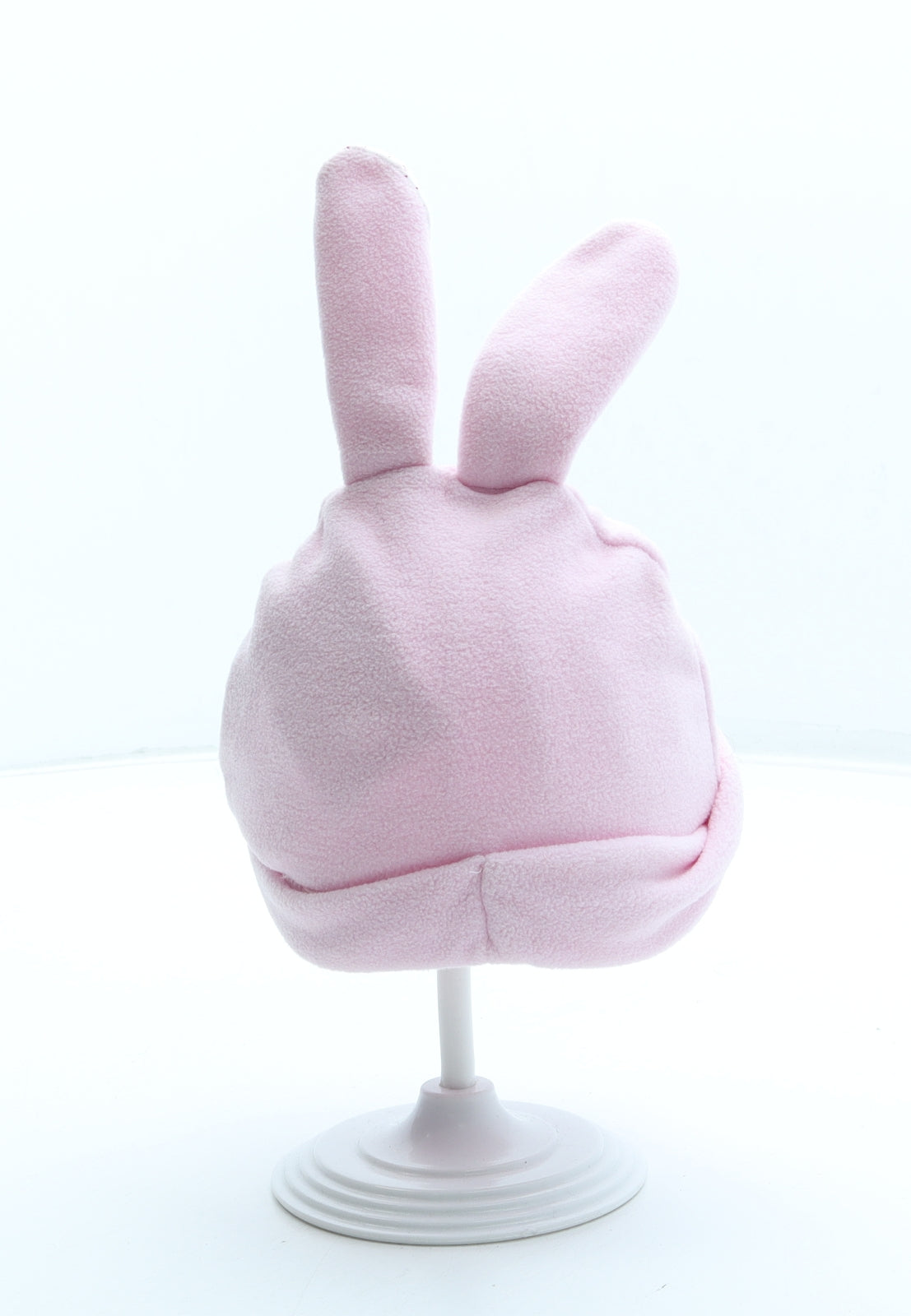 Preworn Girls Pink Polyester Beanie Size S - Bunny Rabbit Ears