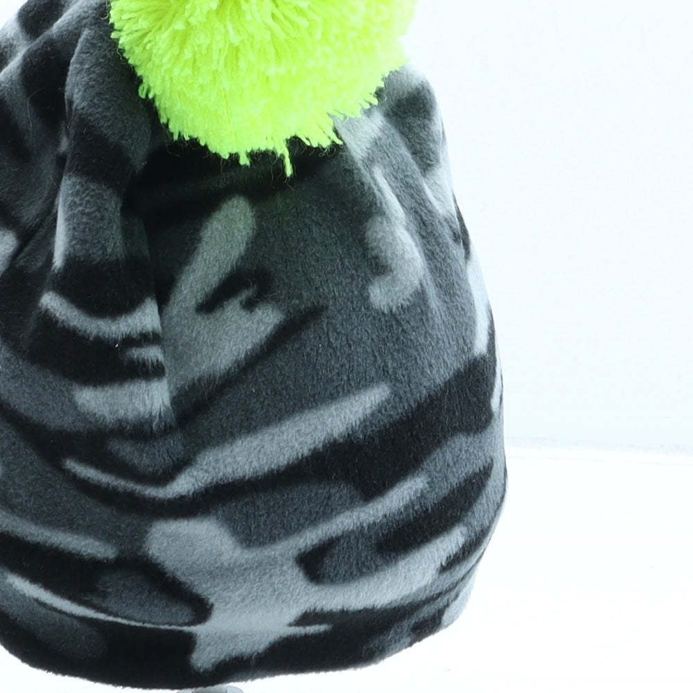 Primark Boys Grey Camouflage Polyester Bobble Hat Size M