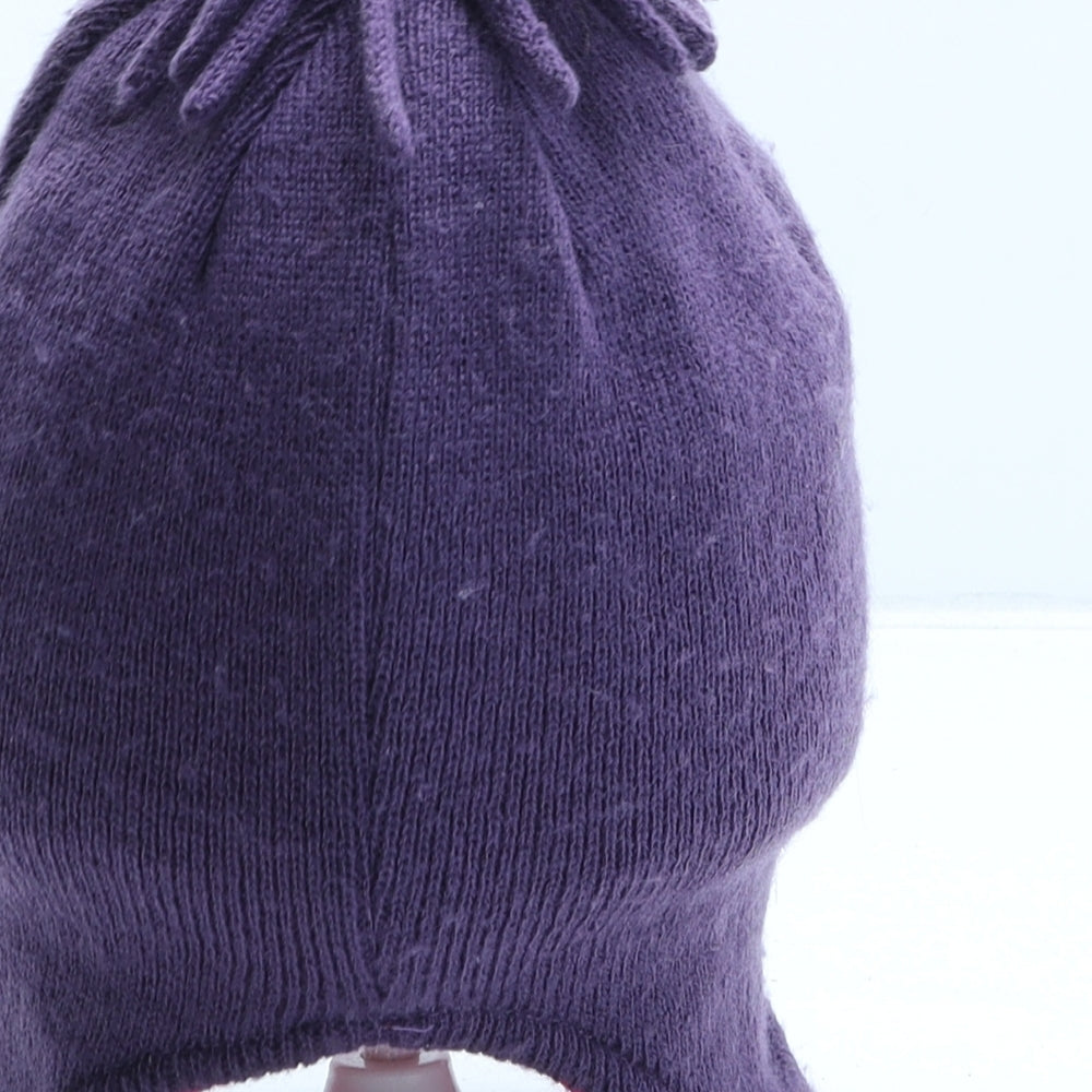 George Girls Purple Acrylic Beanie One Size - Peppa Pig. UK Size 1-3 Years