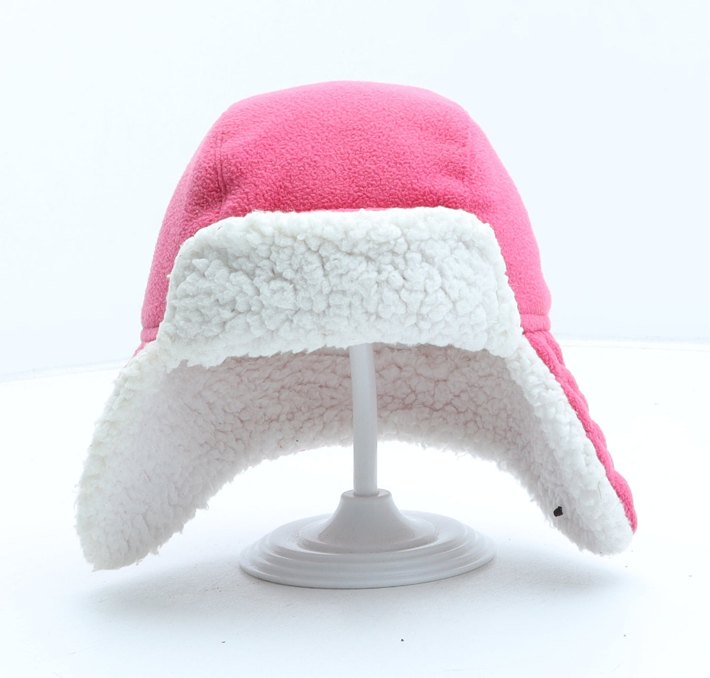George Girls Pink Polyester Trapper Hat One Size - UK 6-12 Months