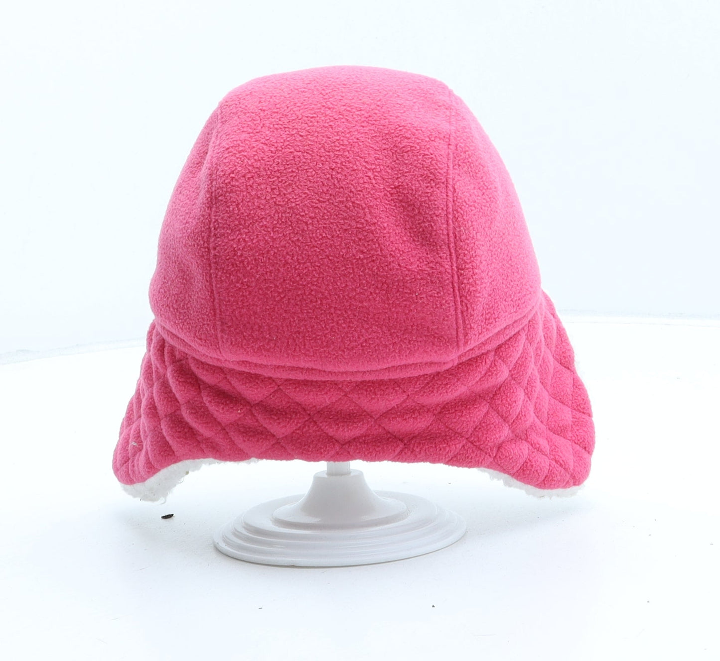 George Girls Pink Polyester Trapper Hat One Size - UK 6-12 Months