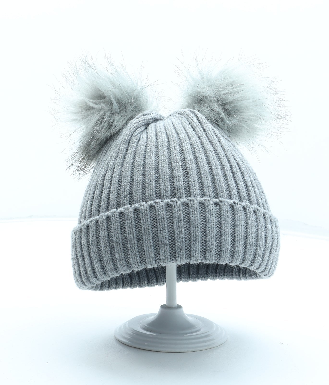 Pep&Co Girls Grey Acrylic Beanie One Size