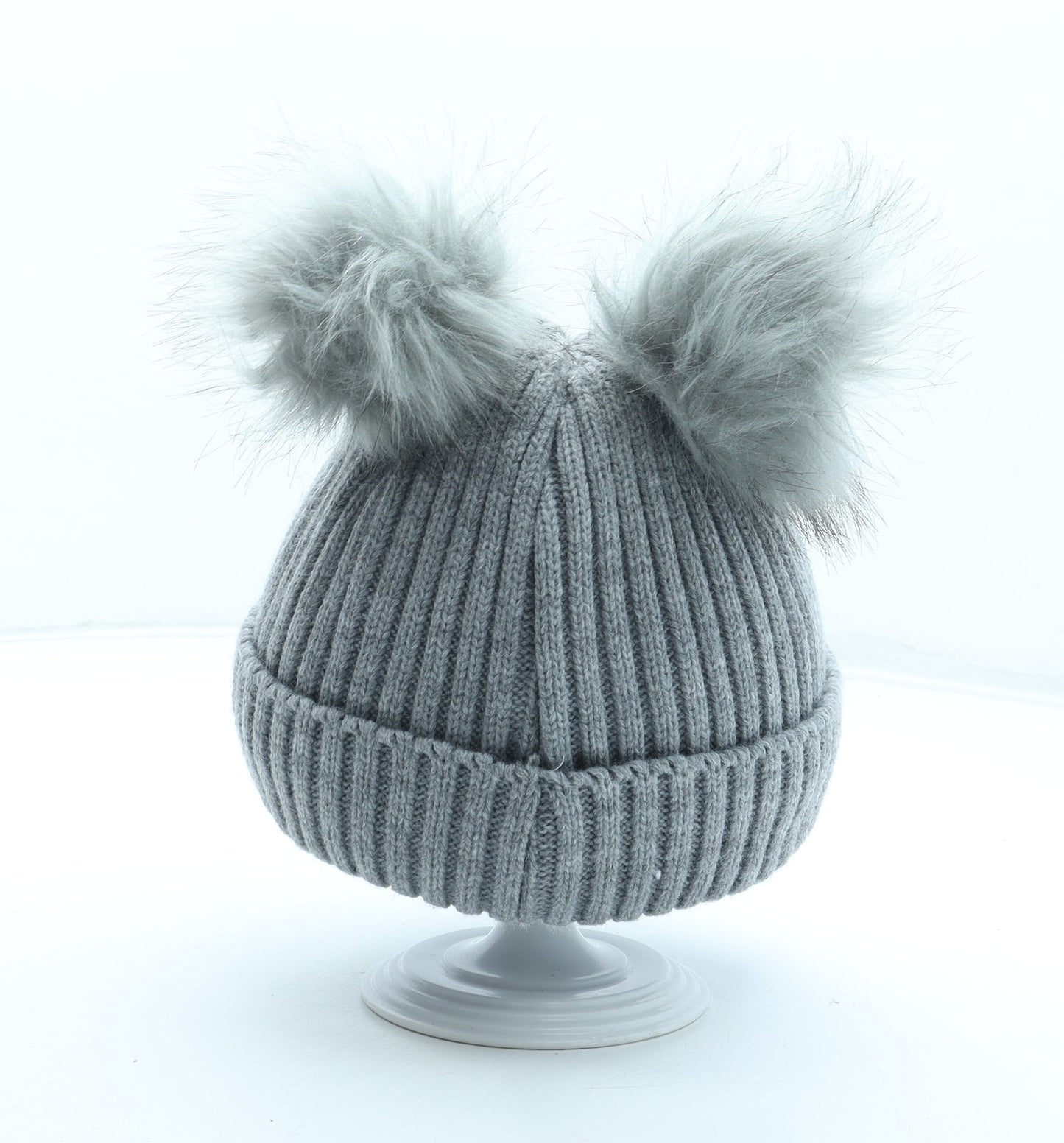 Pep&Co Girls Grey Acrylic Beanie One Size