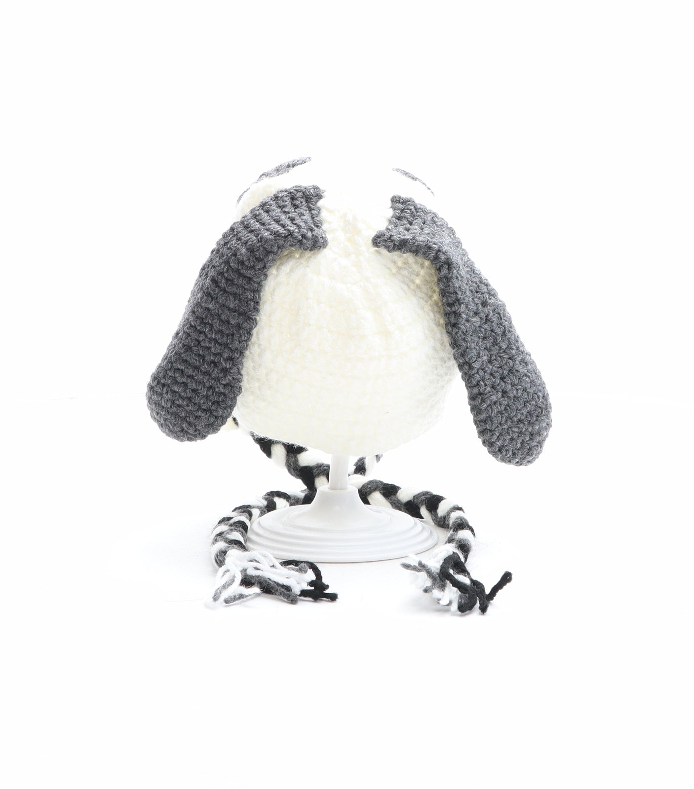 Preworn Boys Ivory Acrylic Winter Hat Size XS - Rabbit Design