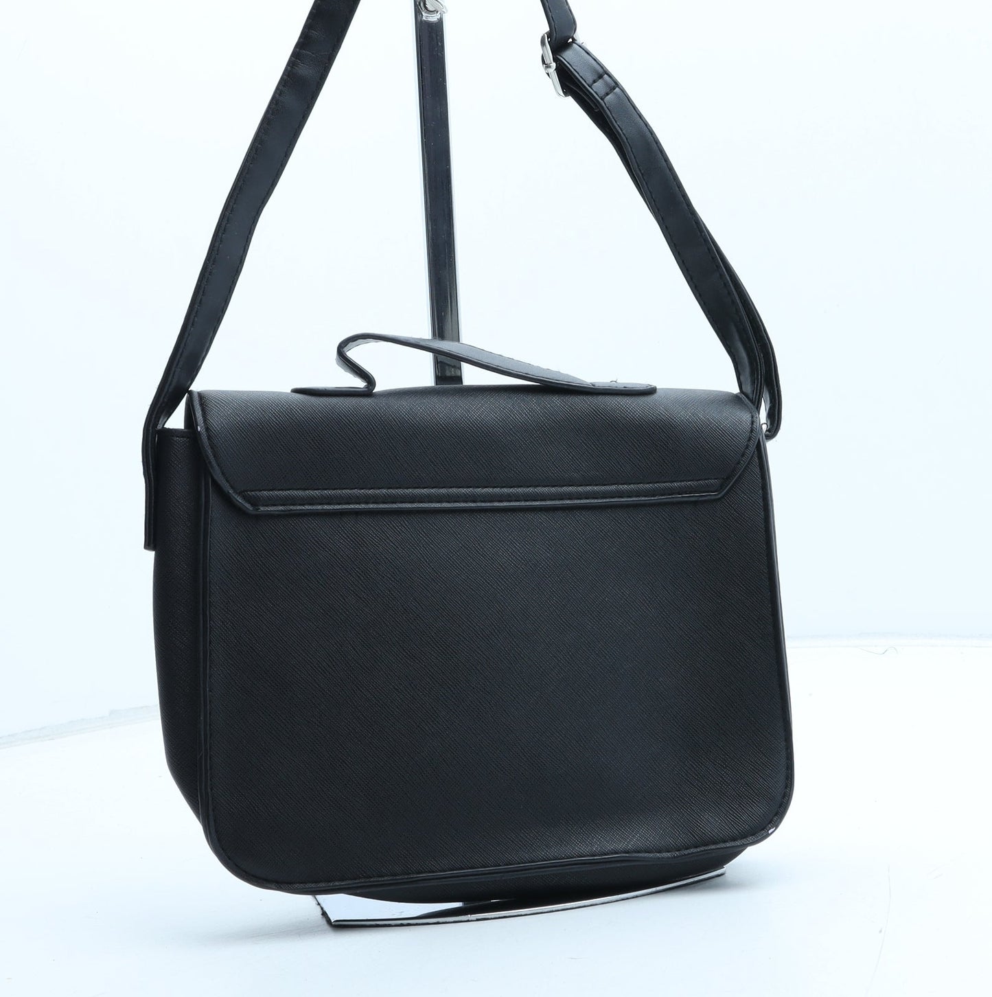 Atmosphere Womens Black Polyurethane Crossbody Size Small