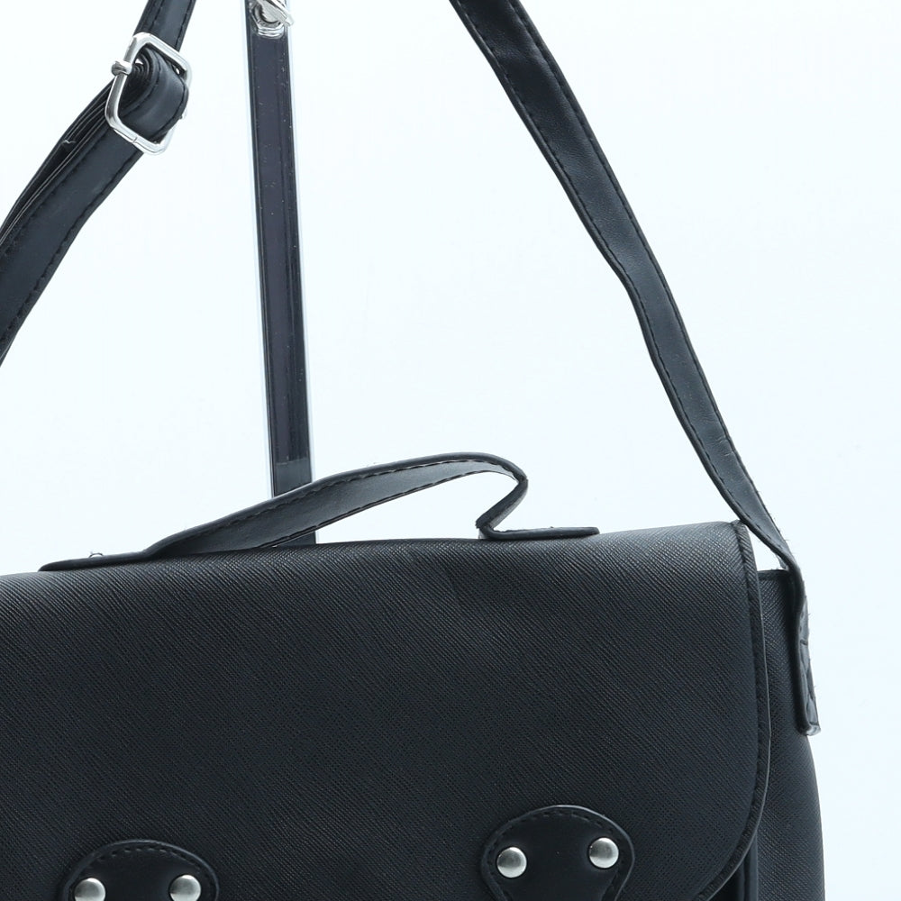 Atmosphere Womens Black Polyurethane Crossbody Size Small