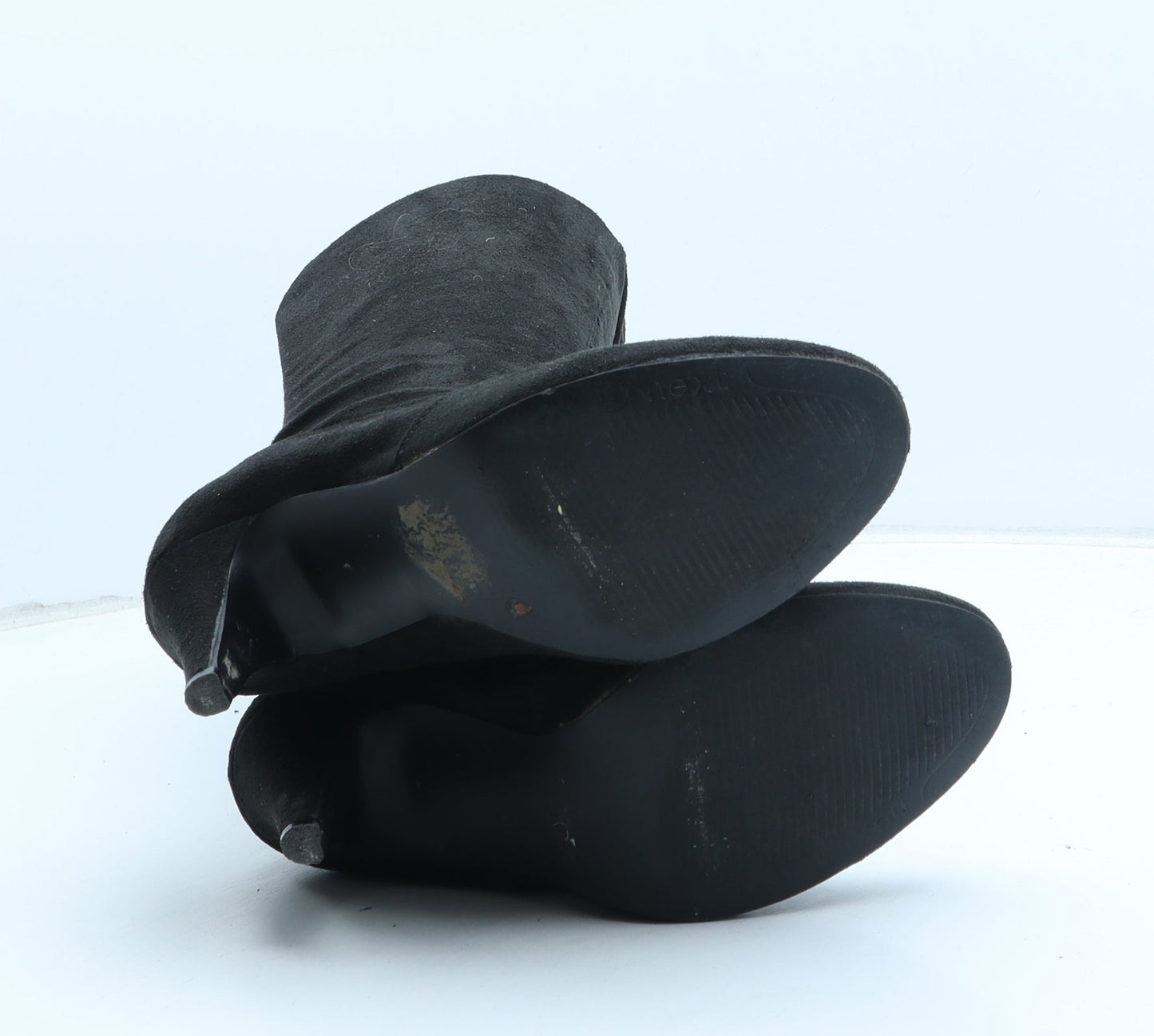 Preworn Womens Black Synthetic Bootie Boot UK