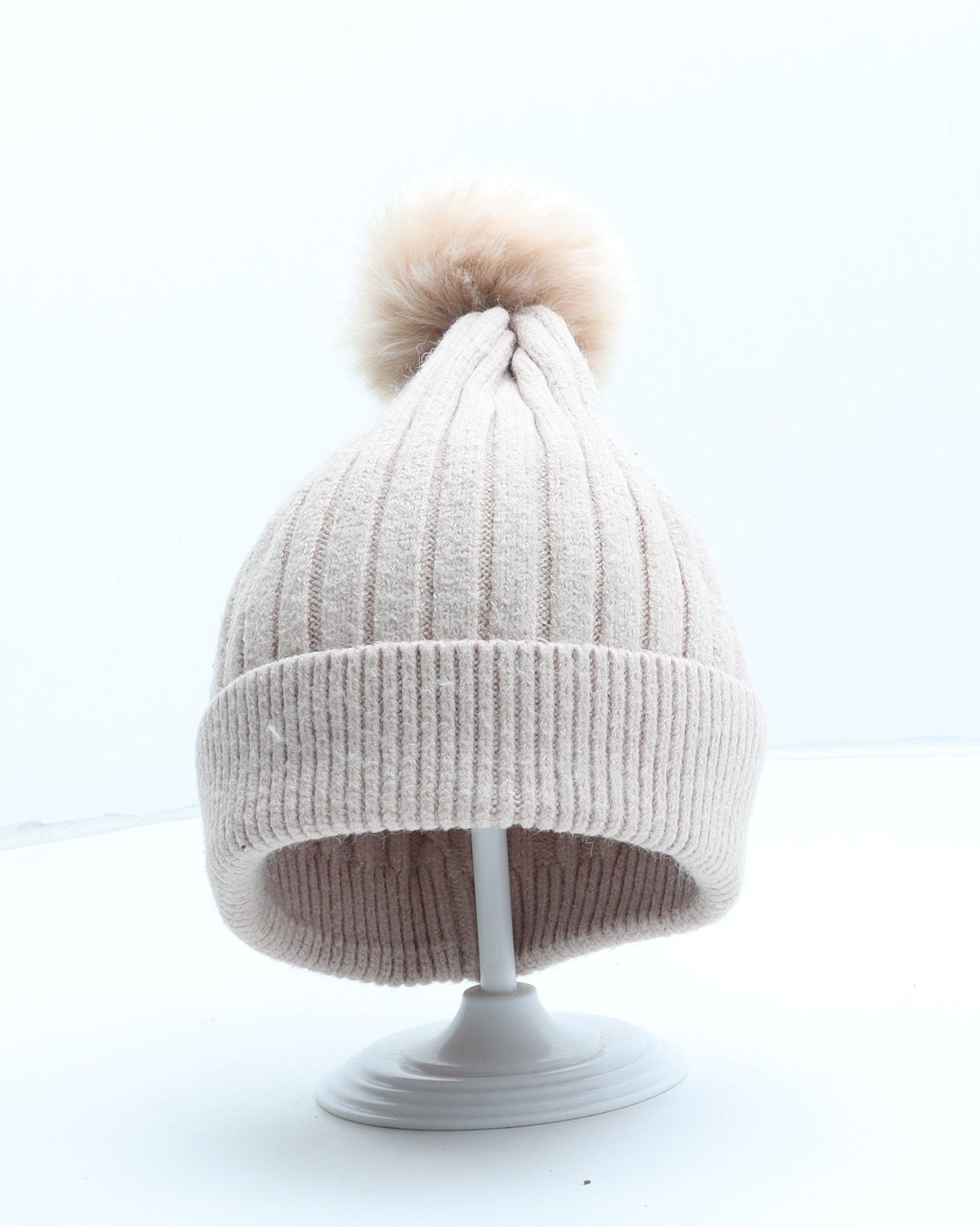 Primark Girls Pink Acrylic Bobble Hat One Size