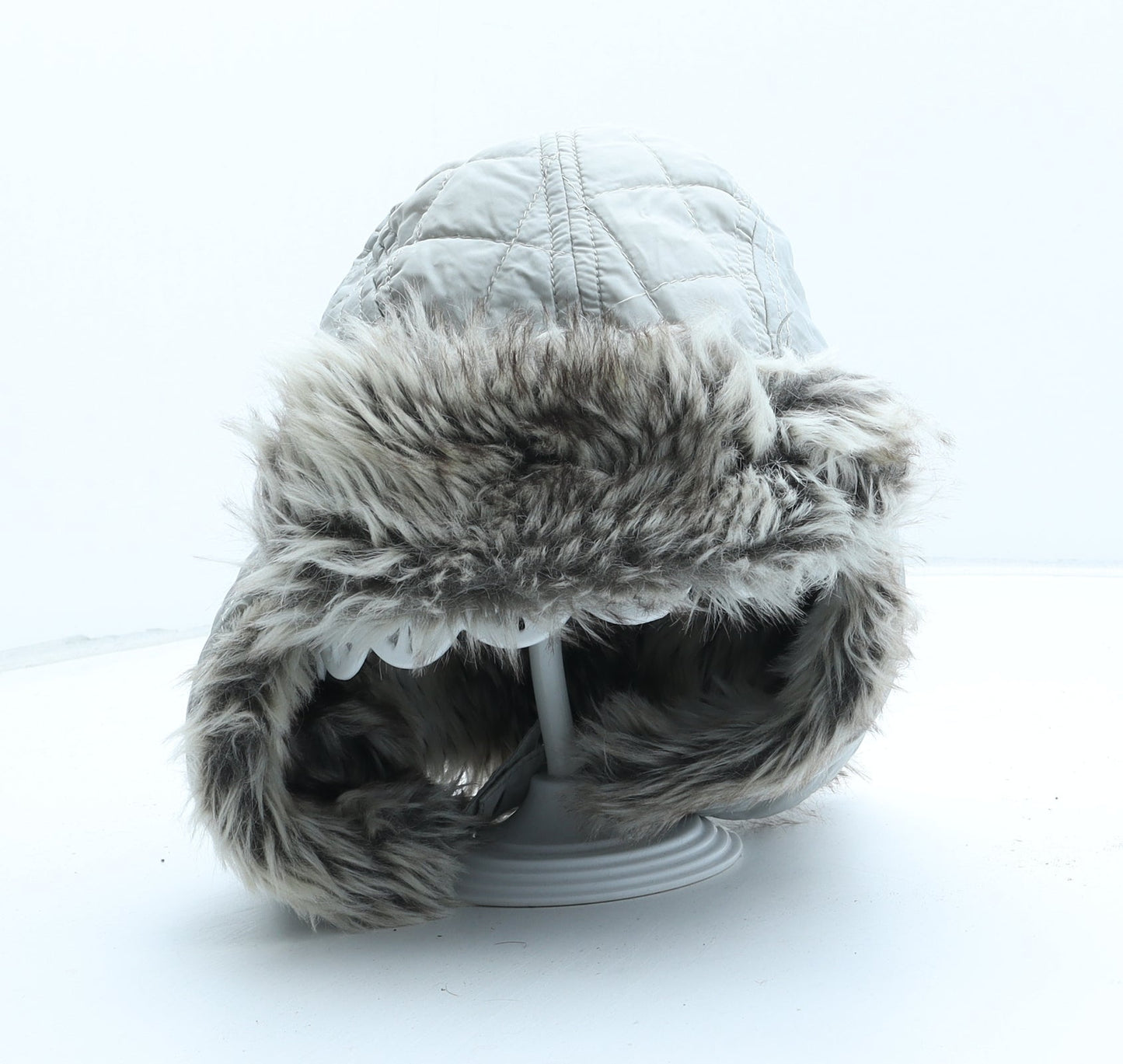 Preworn Girls Beige Acrylic Trapper Hat One Size