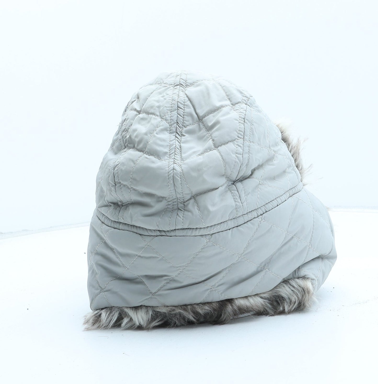 Preworn Girls Beige Acrylic Trapper Hat One Size